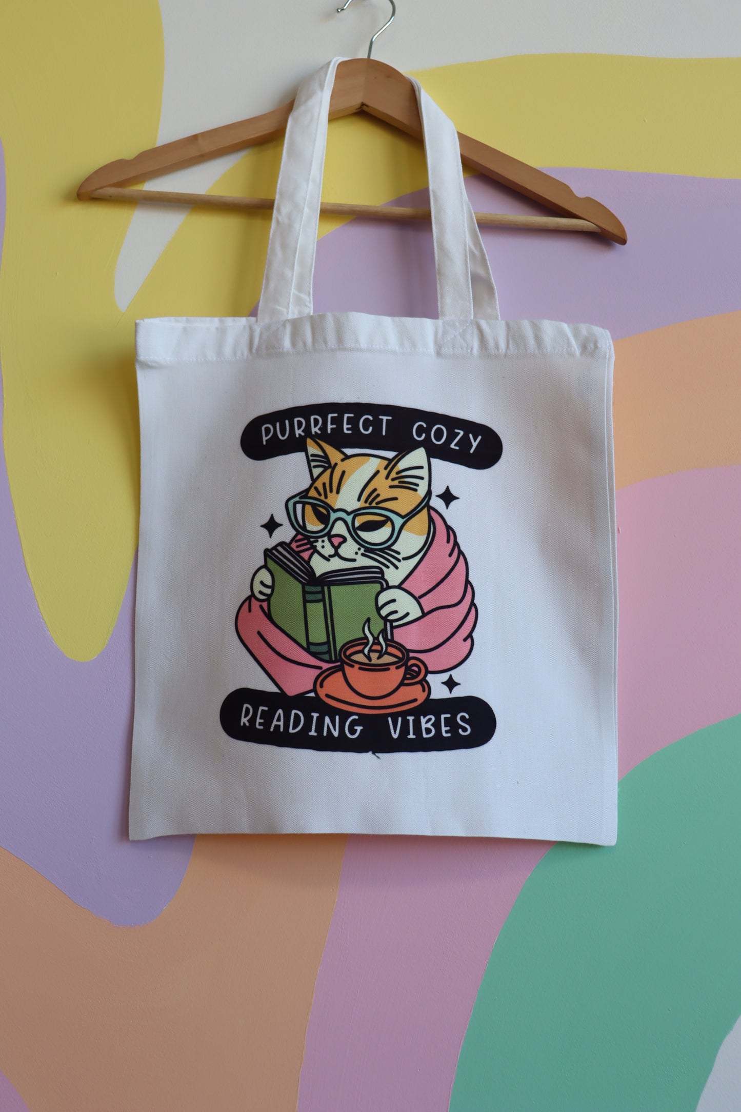 Purrfect Cozy Reading Vibes Tote Bag