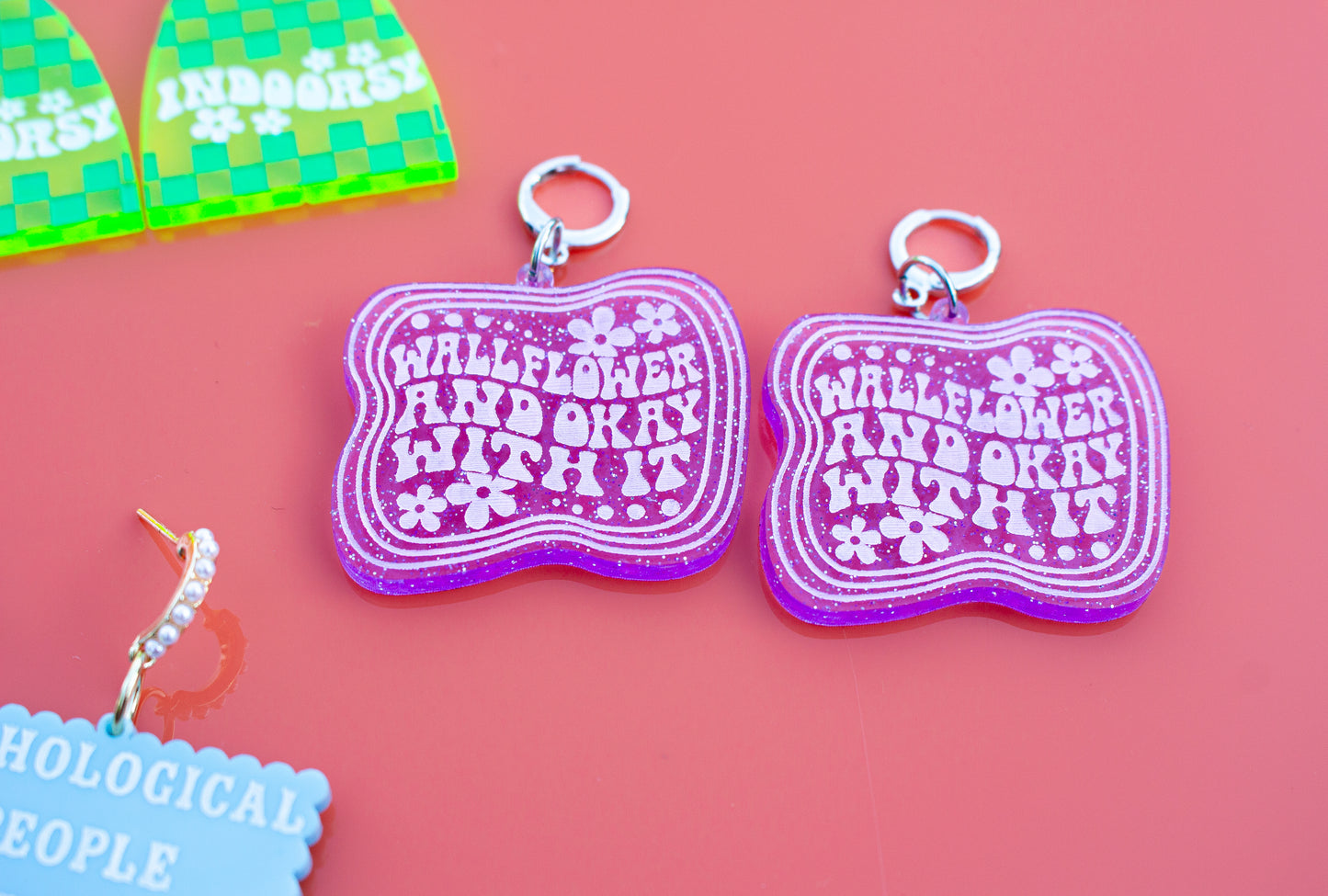 ‘Wallflower And Okay With It’ Earrings
