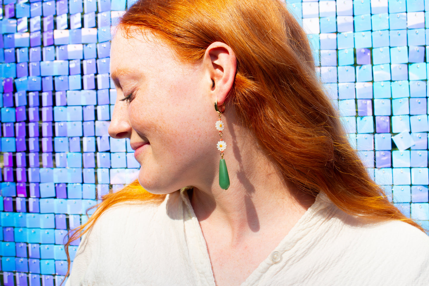 Flower Pearl Dainty Earrings