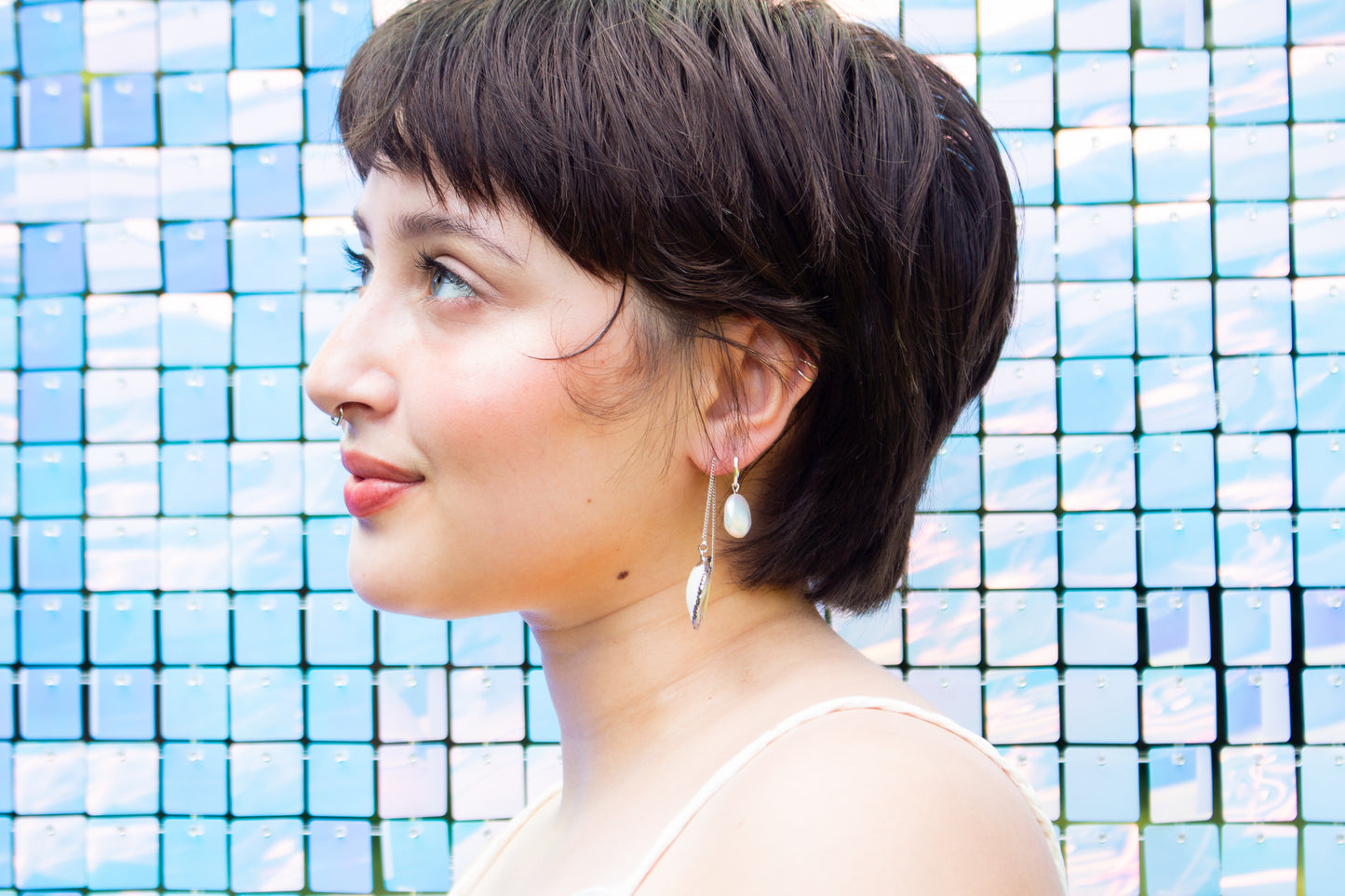 Arca Shell Threader Earrings