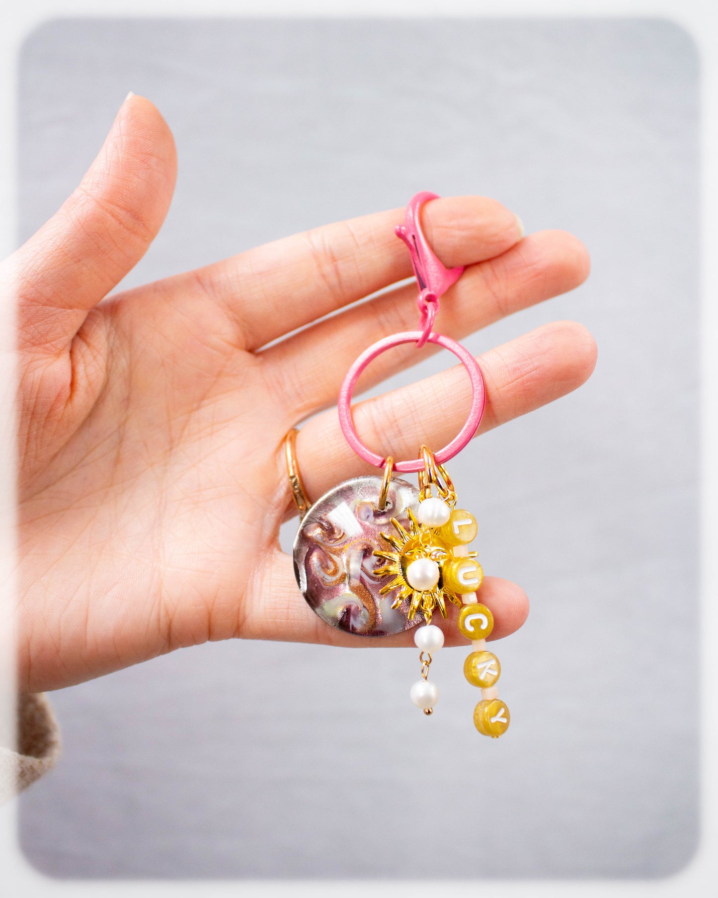 "Lucky" Beaded Bag Charm