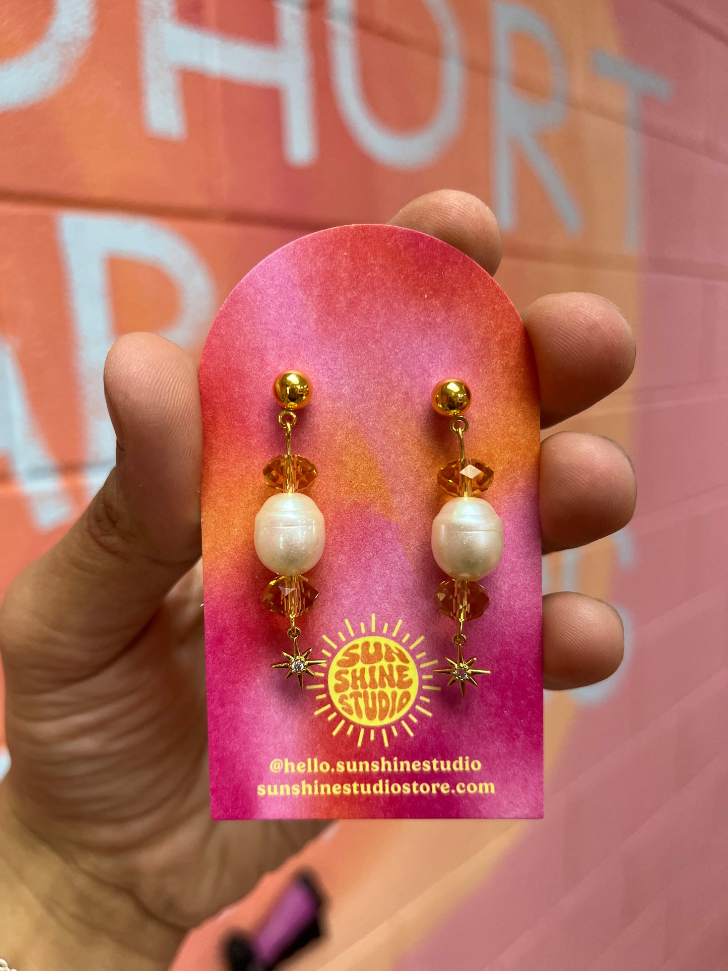 Sunburst Beaded Earrings