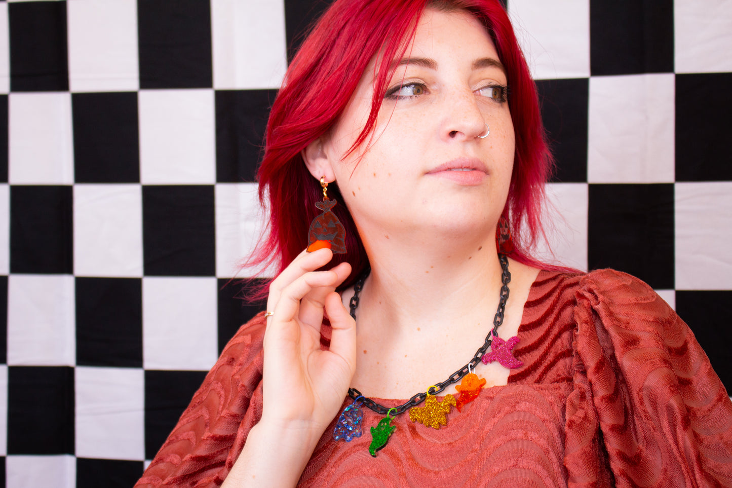 Rainbow Ghost Necklace