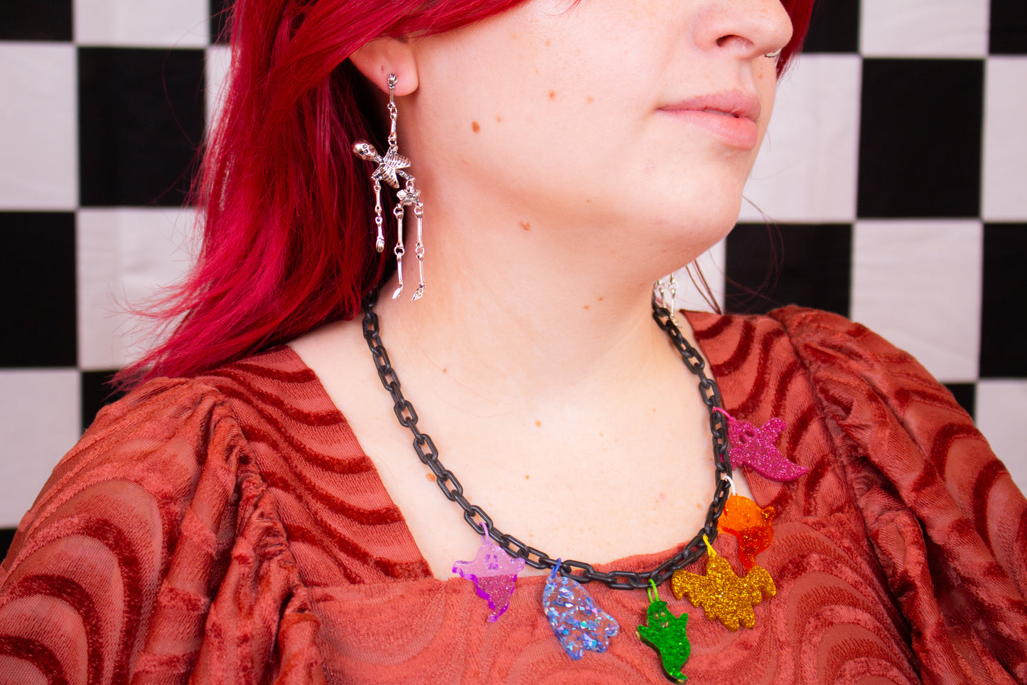 I Have a Bone to Pick With You - Dangling Skeleton Earrings