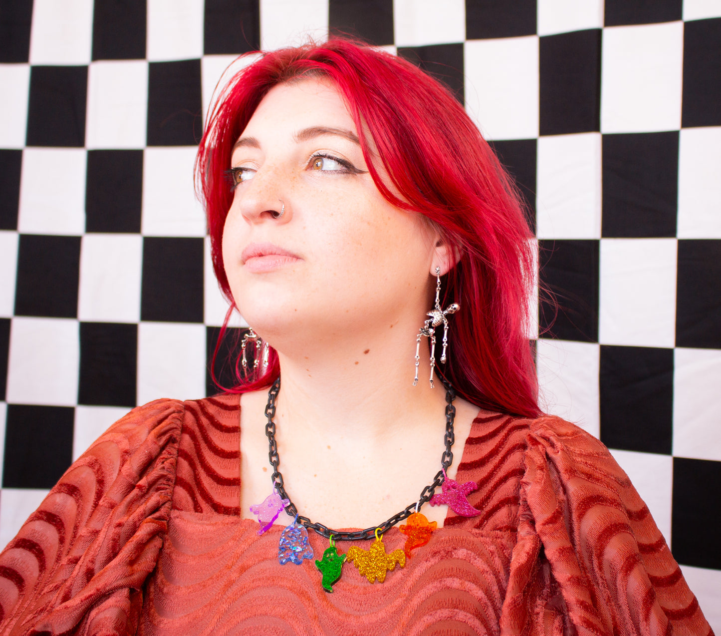 I Have a Bone to Pick With You - Dangling Skeleton Earrings