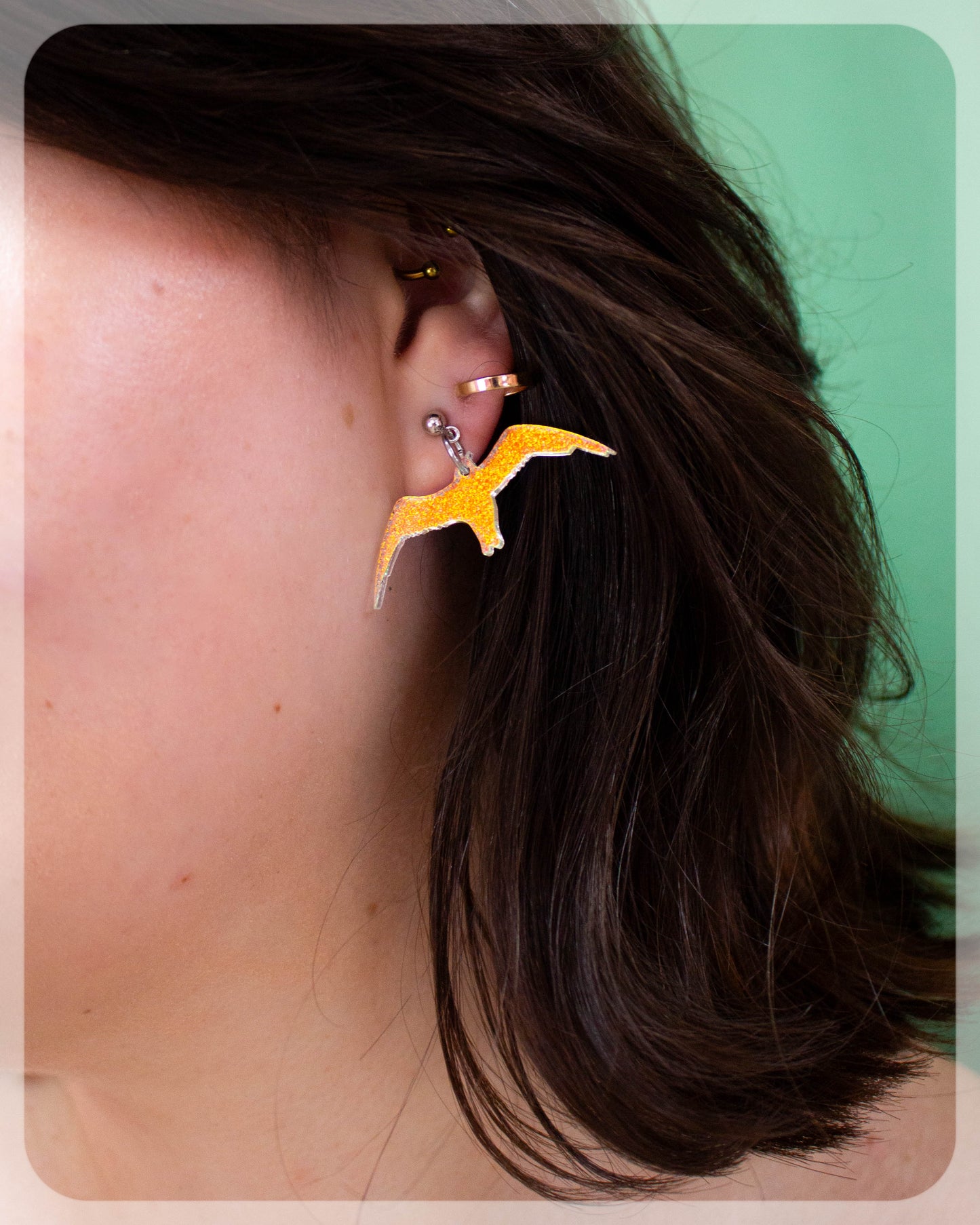 Shimmering Seagull Earrings