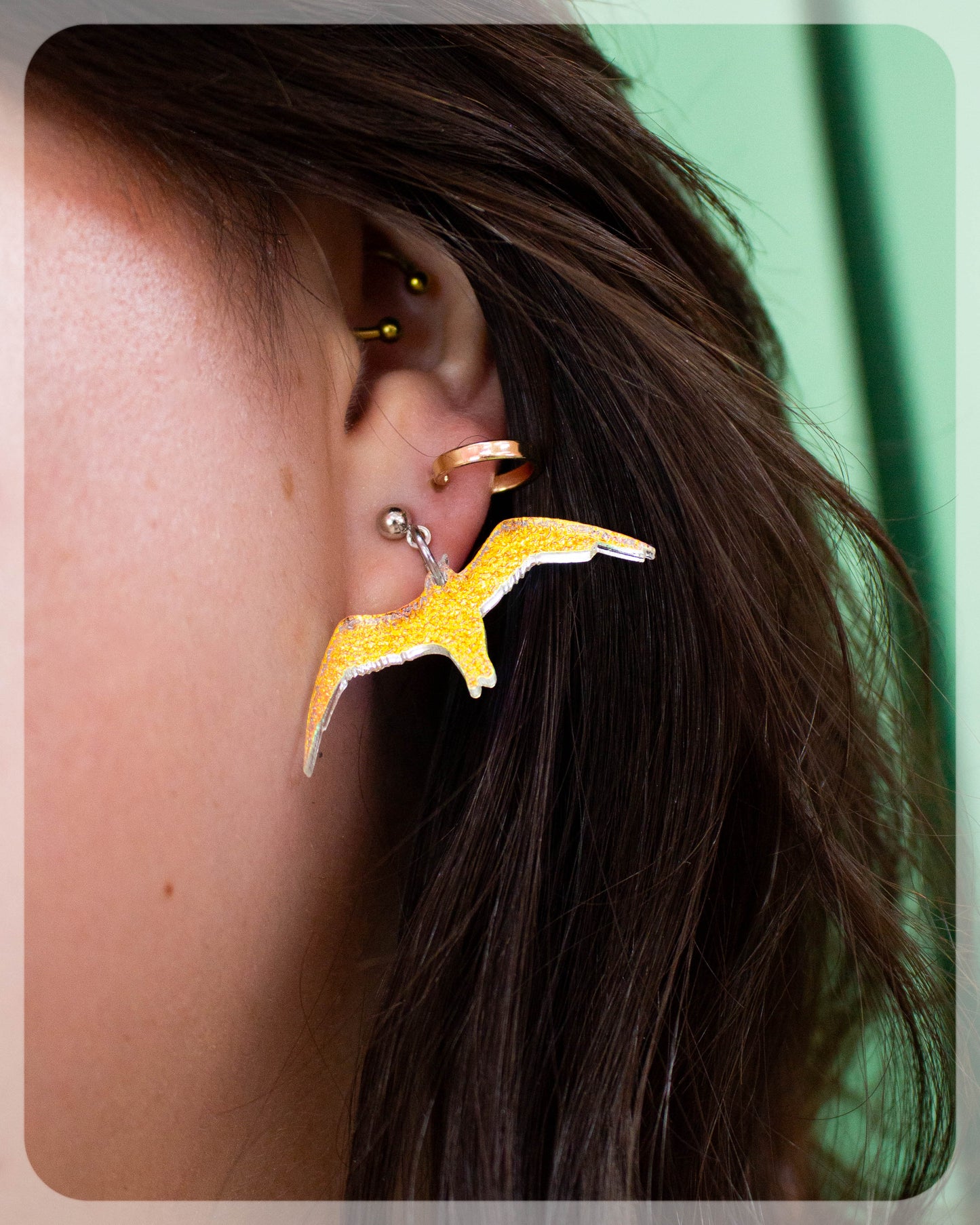 Shimmering Seagull Earrings