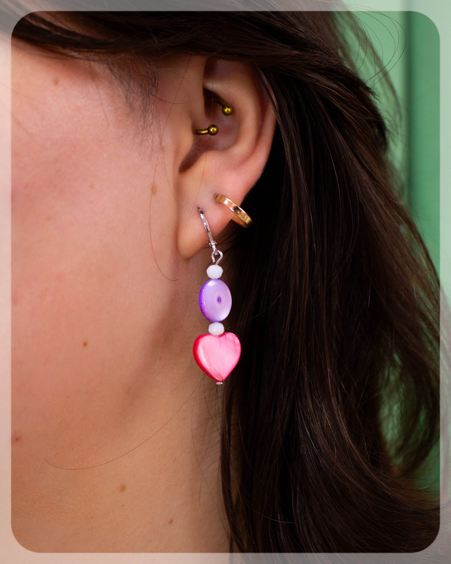 Lilac Sea Glass Earrings