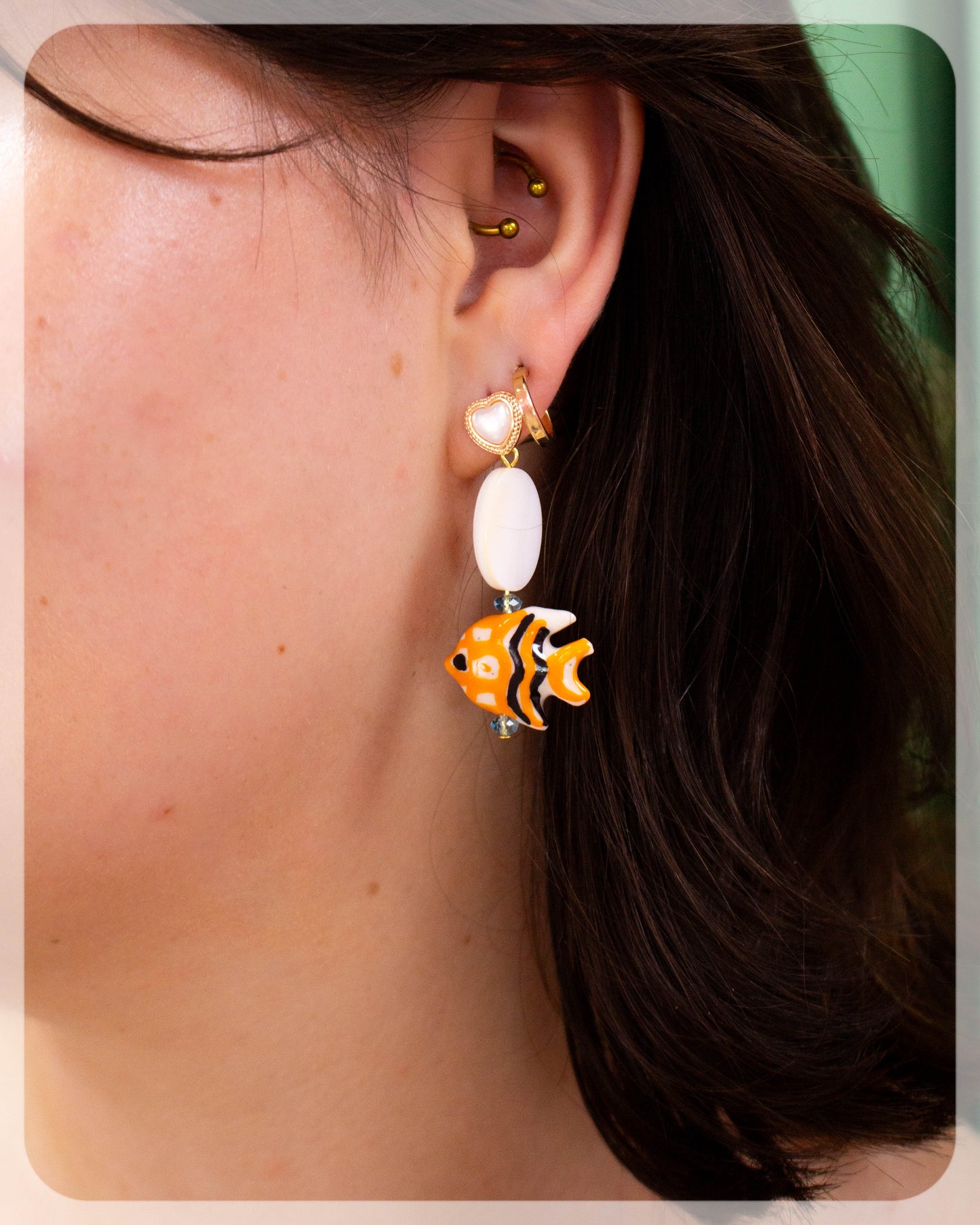 Ceramic "Guppy Love " Earrings