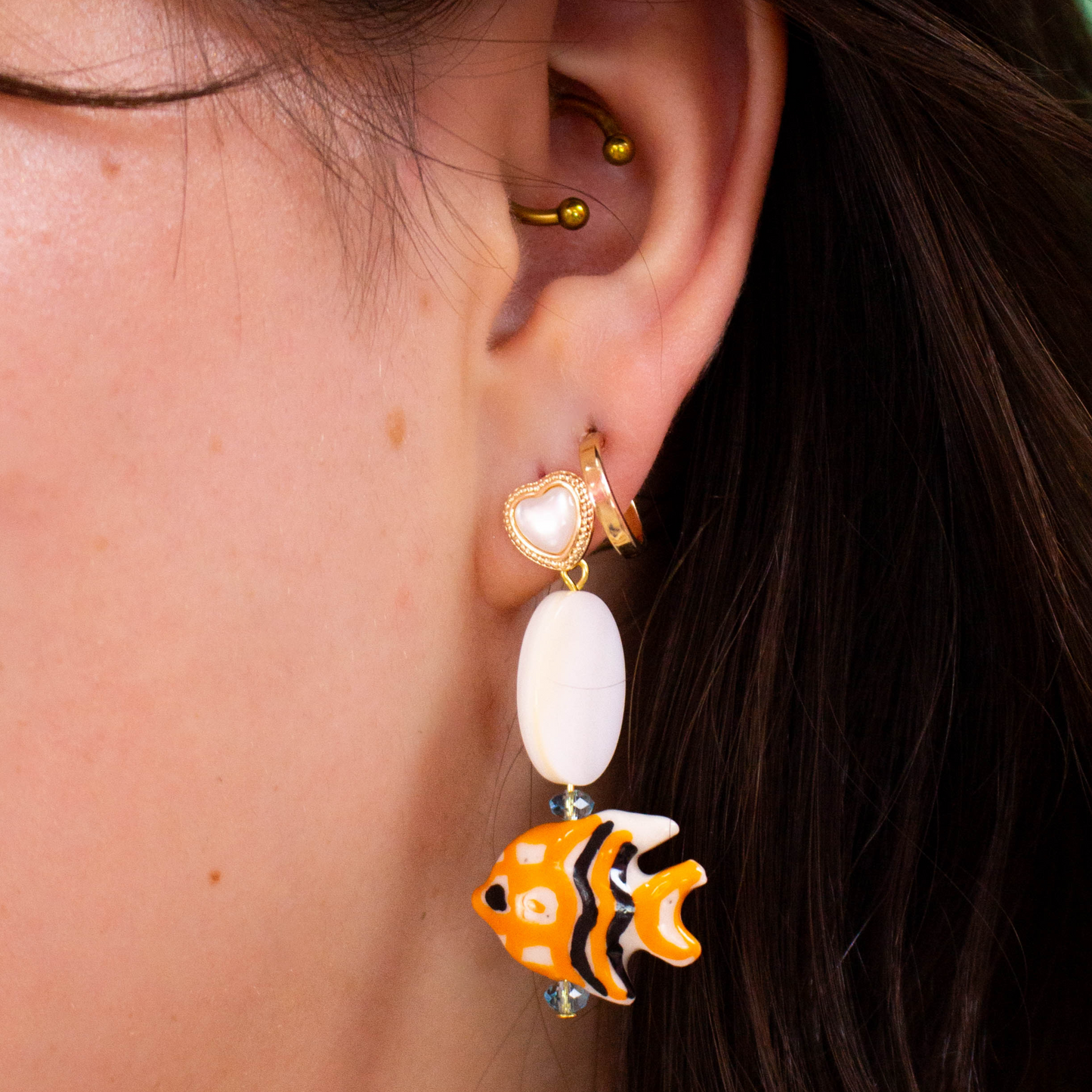 Ceramic "Guppy Love " Earrings