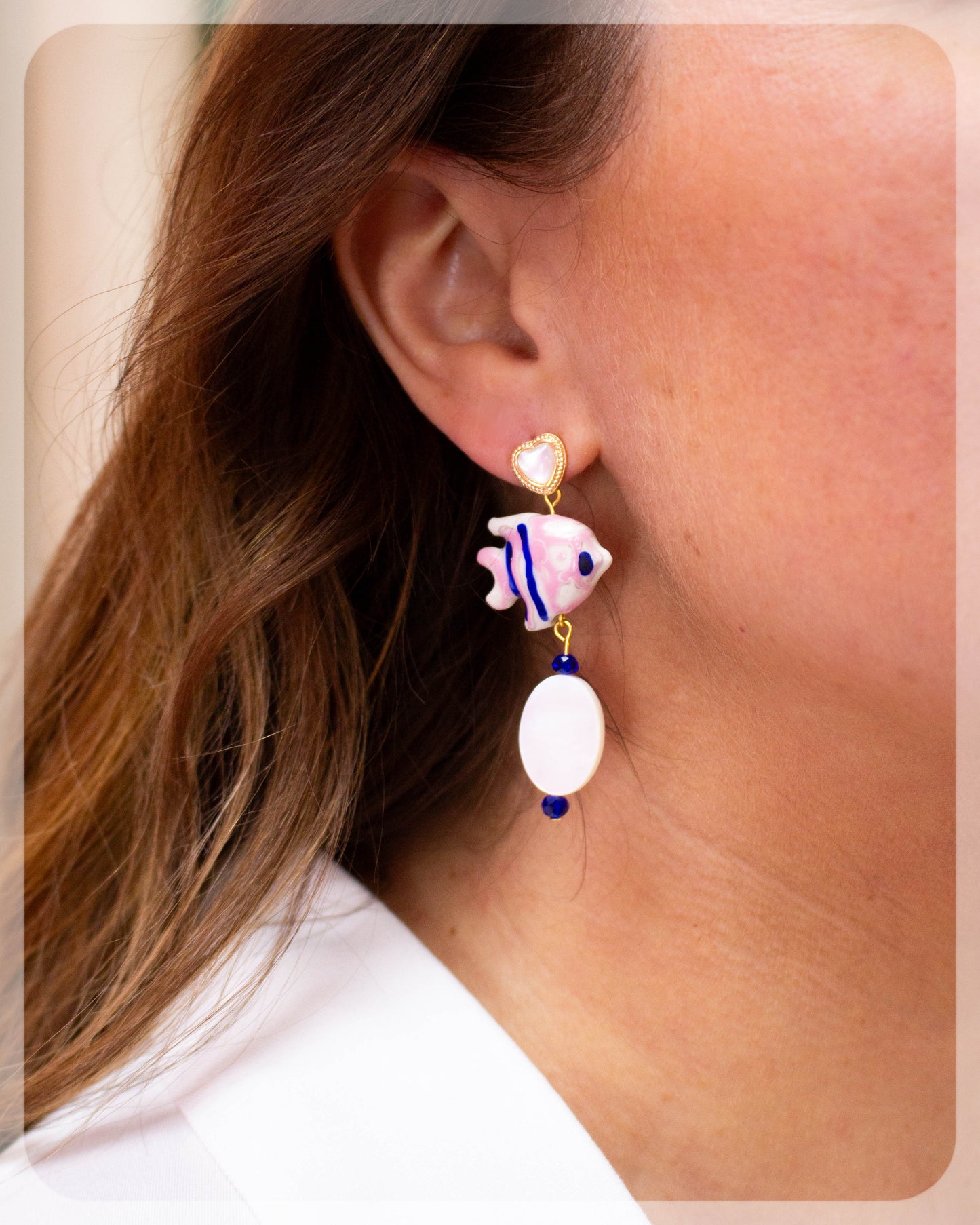 Ceramic "Guppy Love " Earrings