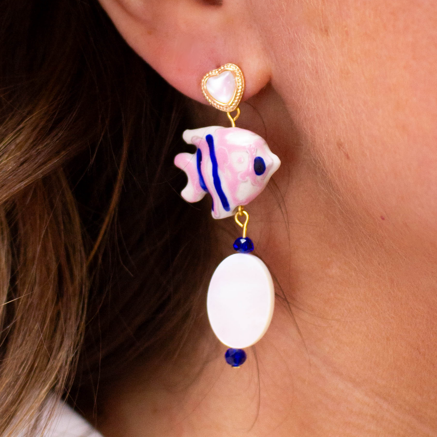 Ceramic "Guppy Love " Earrings