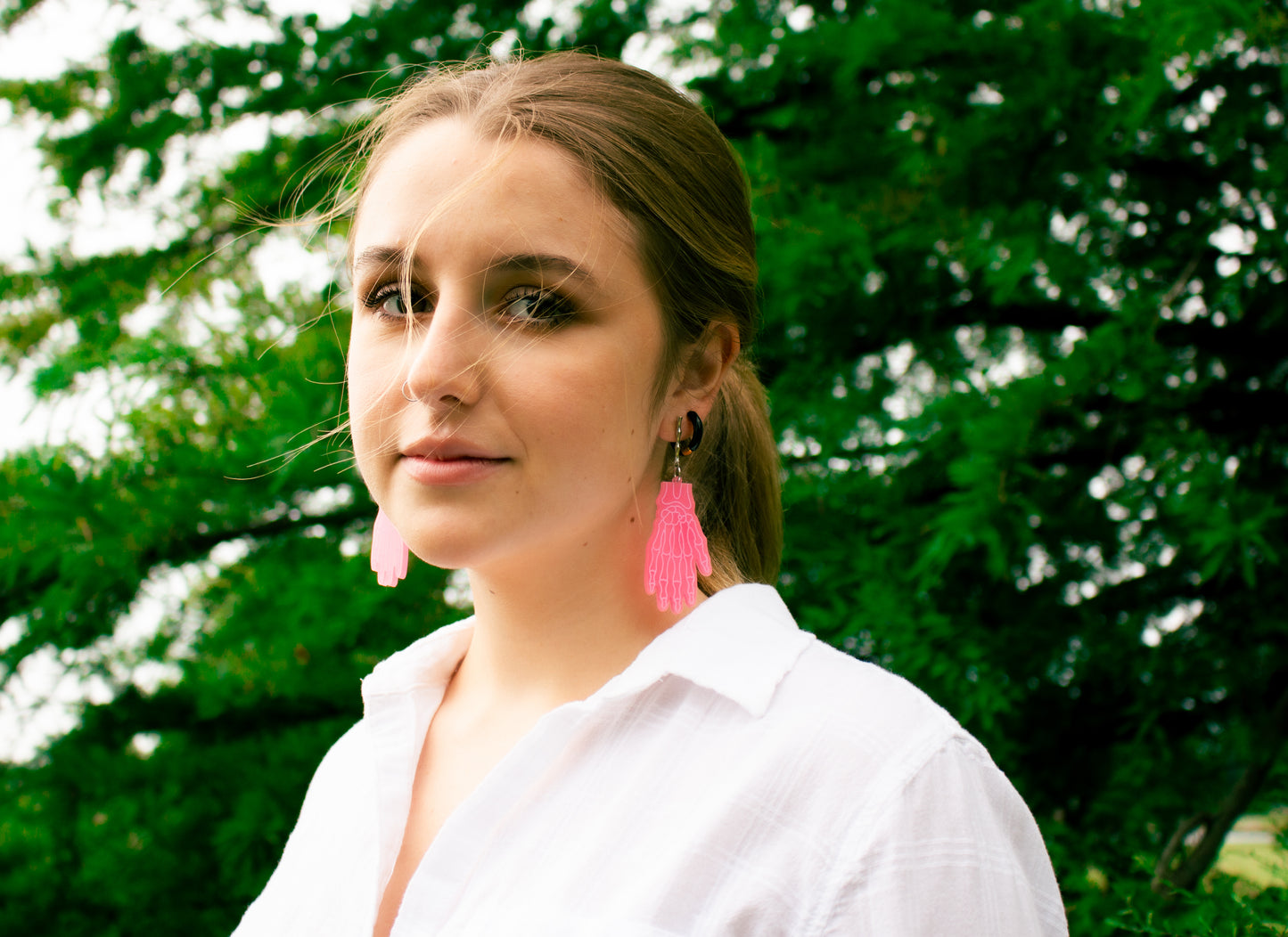 Glow-In-The-Dark Lazy Bones Earrings