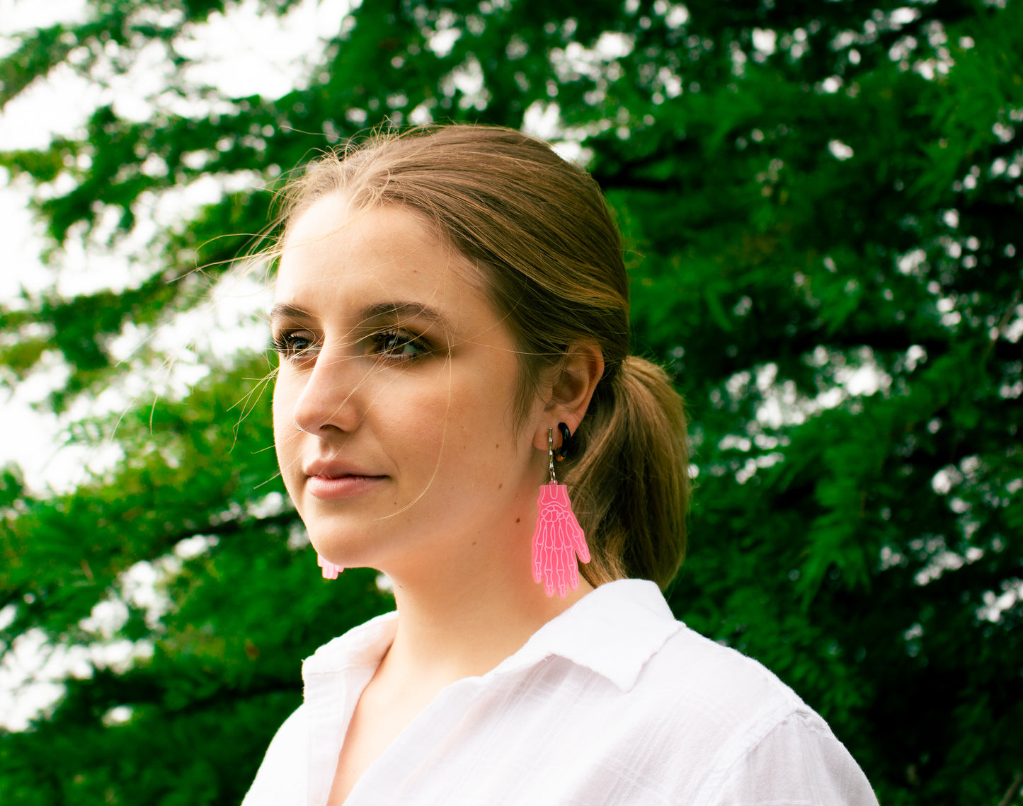 Glow-In-The-Dark Lazy Bones Earrings