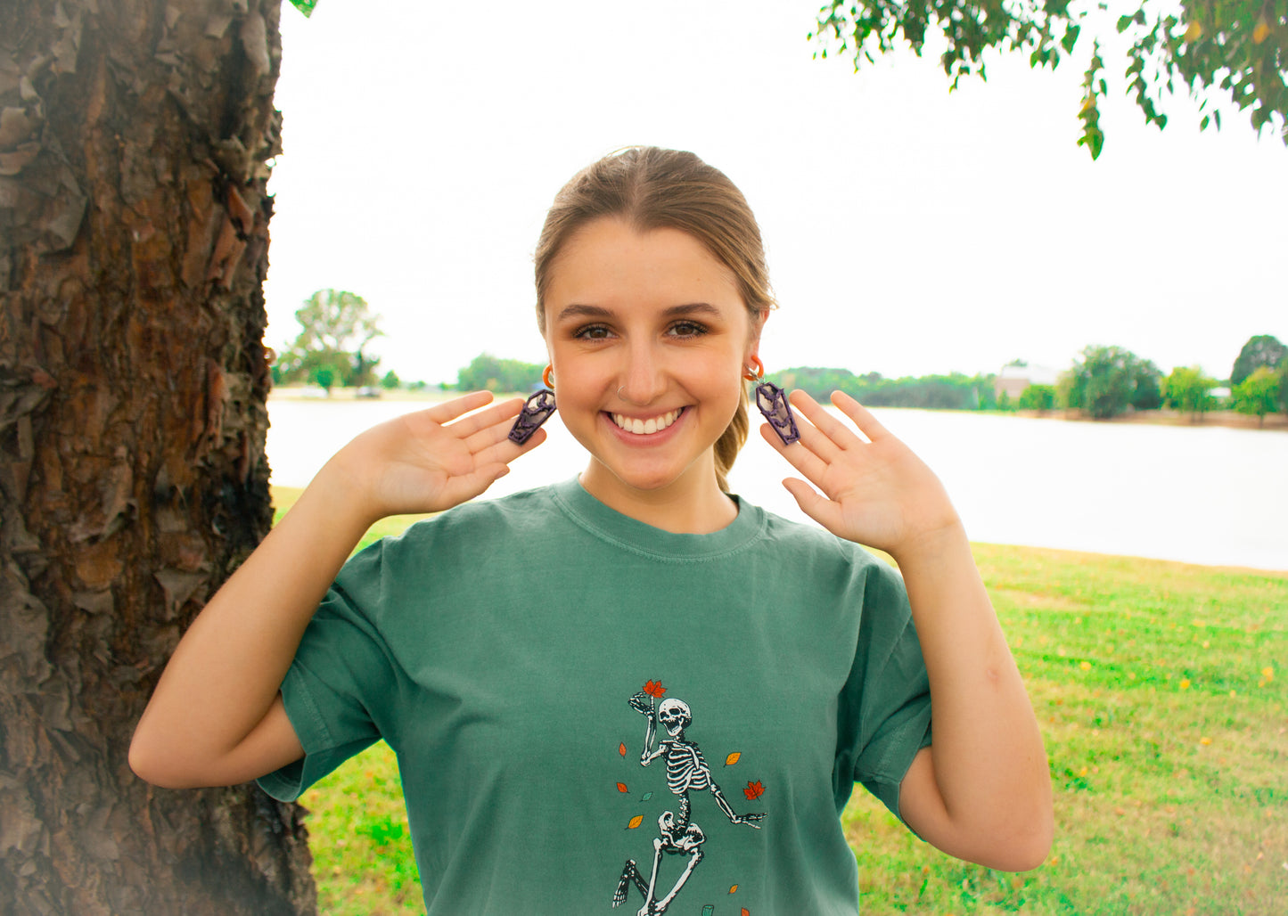 "Laughing 'til I'm Coffin" Earrings