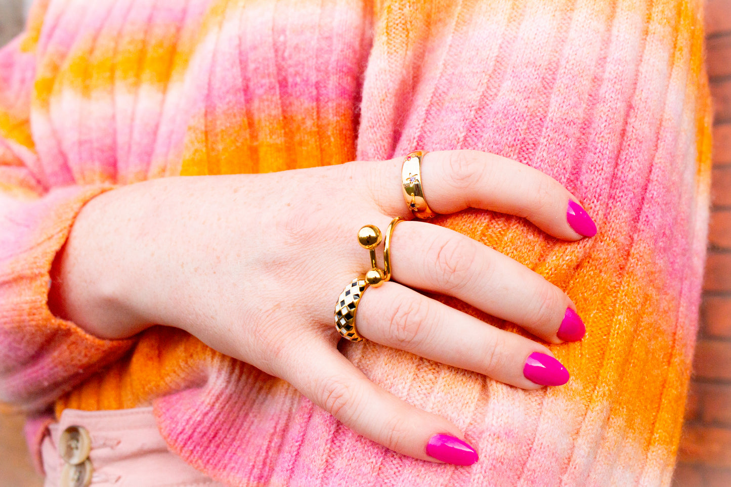 Shooting Stars Titanium Ring