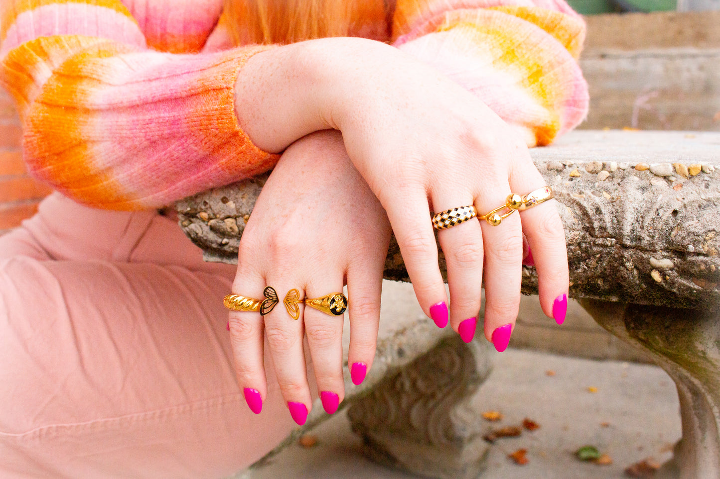 Shooting Stars Titanium Ring