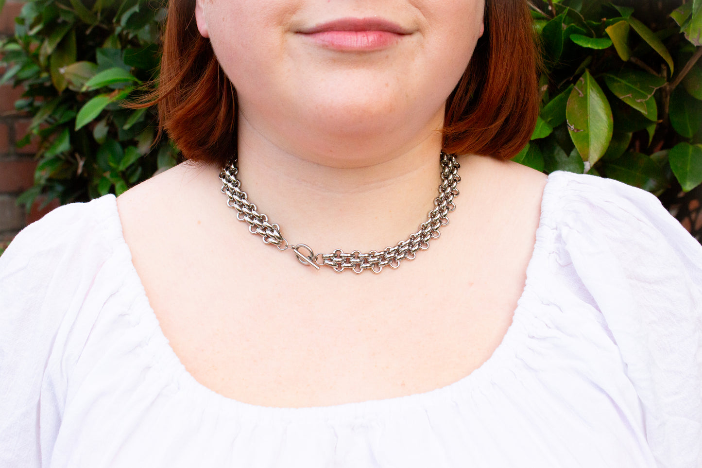 Chunky Titanium Statement Necklace