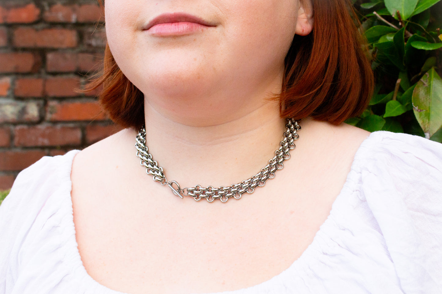 Chunky Titanium Statement Necklace
