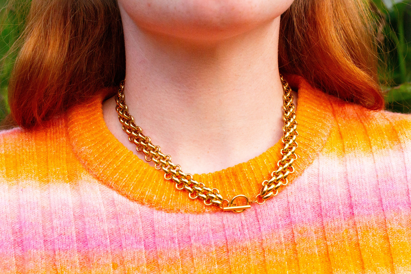 Chunky Titanium Statement Necklace