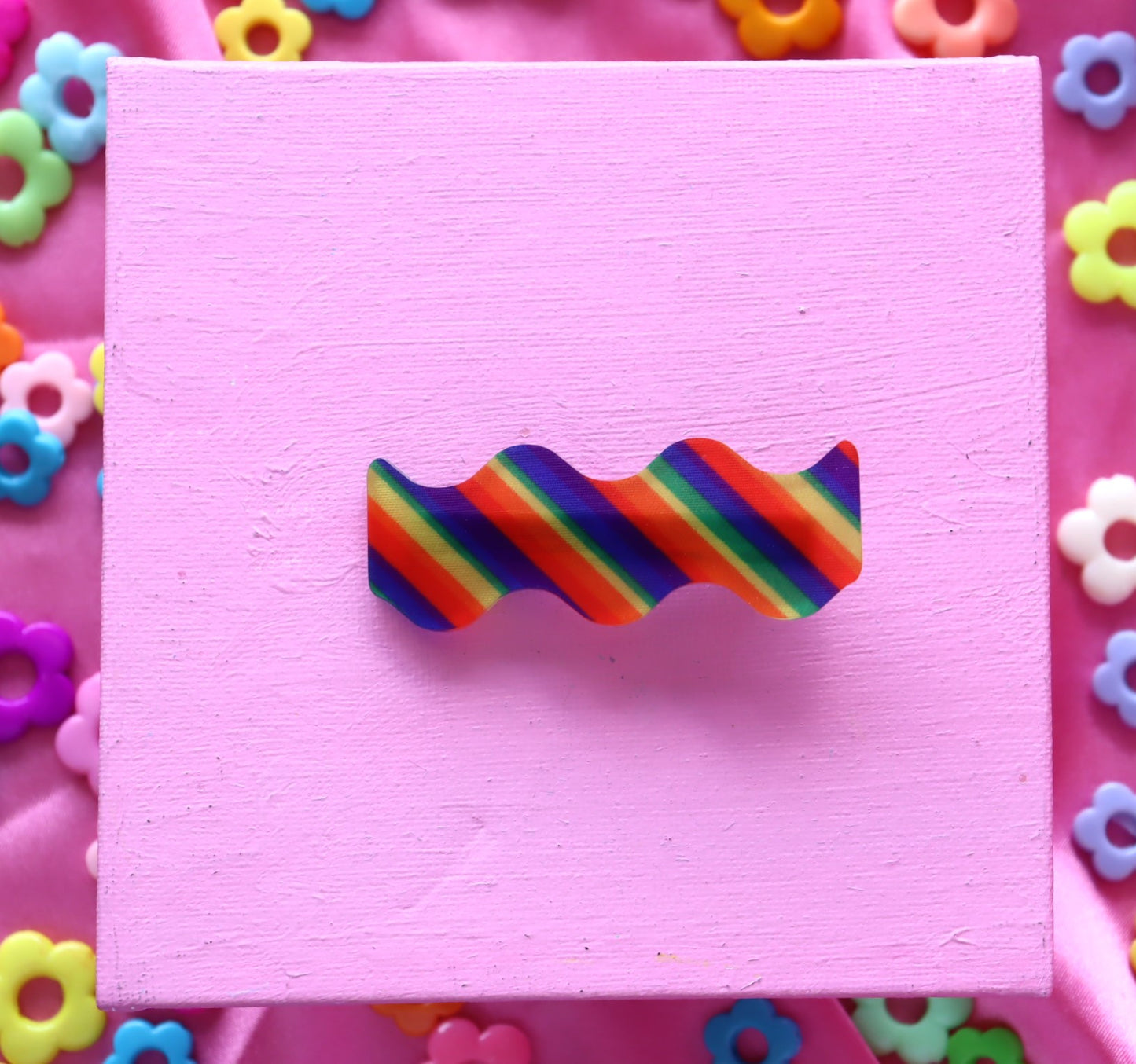 Rainbow Striped Barrettes