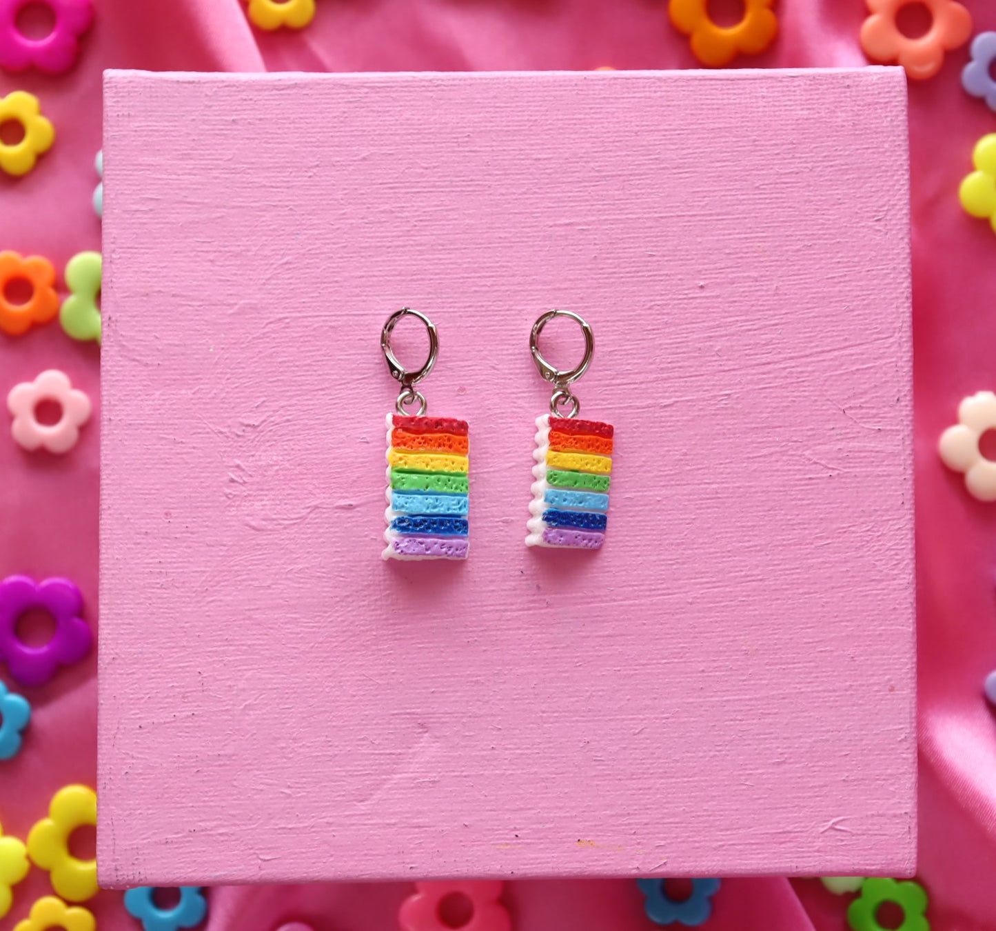 Rainbow Cake Earrings