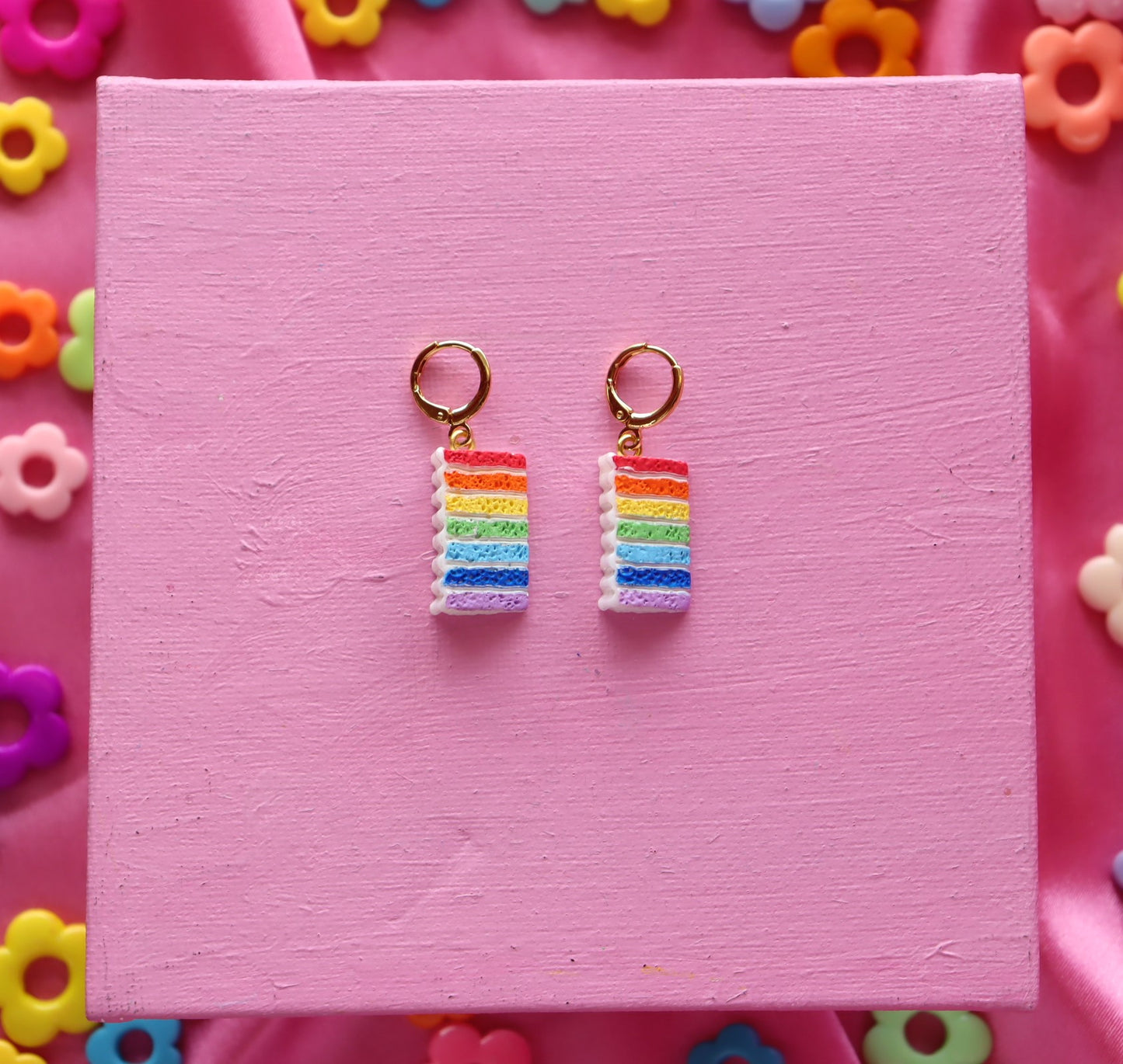 Rainbow Cake Earrings