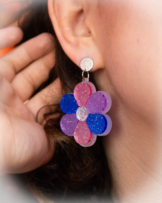 Choosing Flowers for my Lover-Dangle Earrings