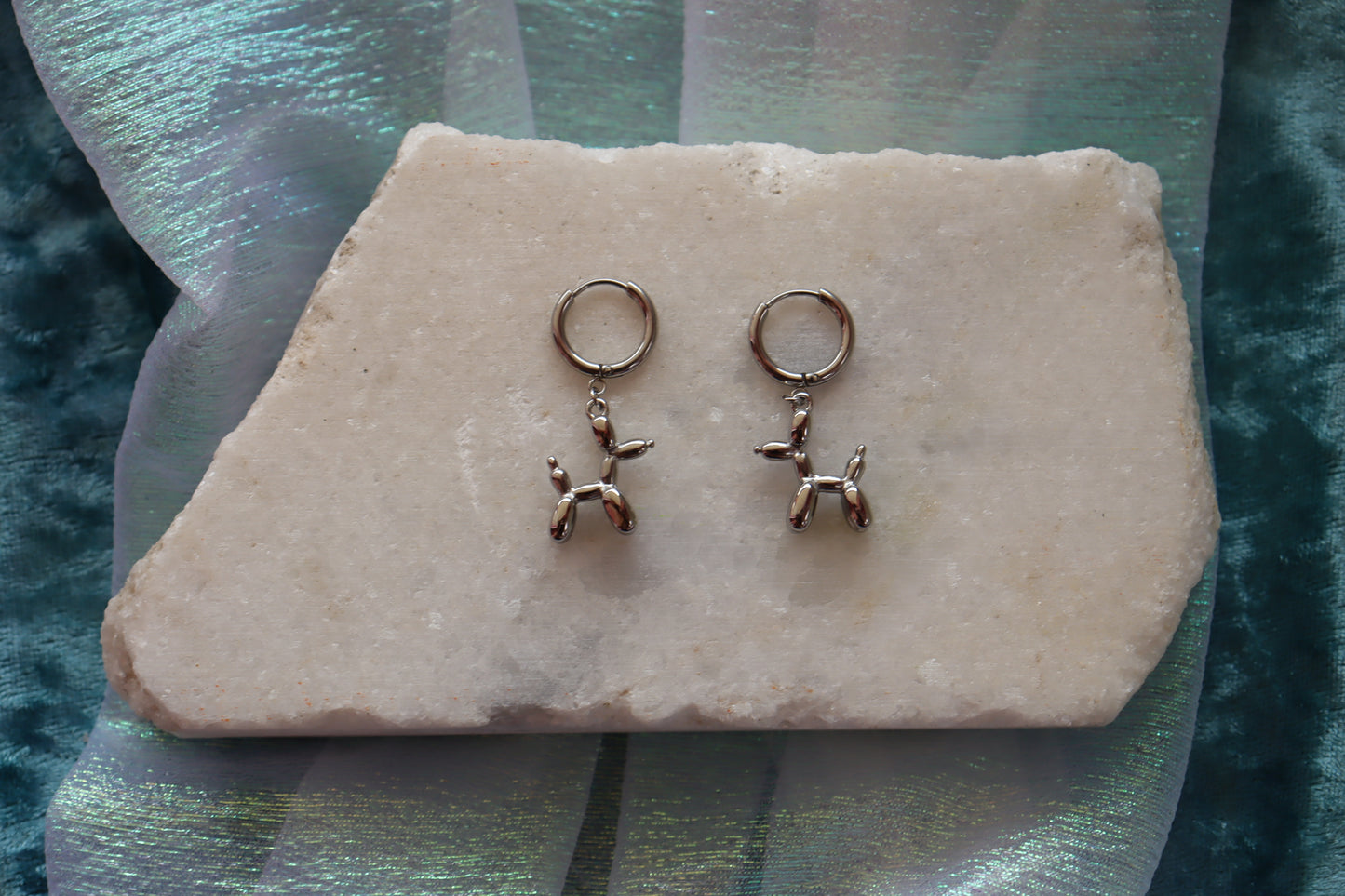 Titanium Balloon Animal Charm Earrings