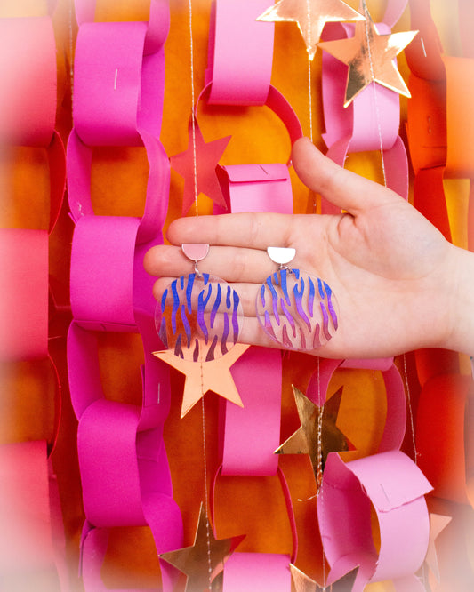 Zebra Print Pride Earrings