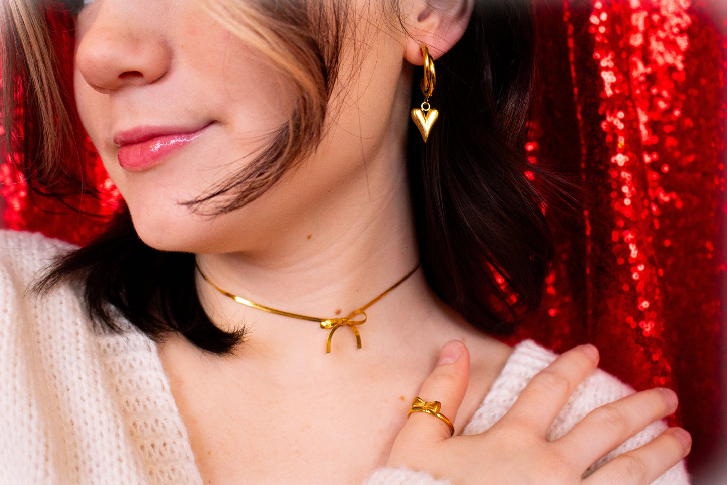 We Are Meant to Be-Titanium Heart Drop Earrings