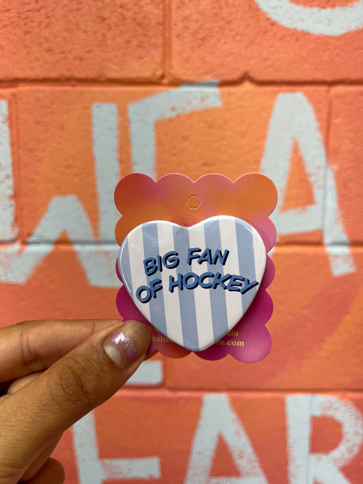 Big Fan of Hockey Pin