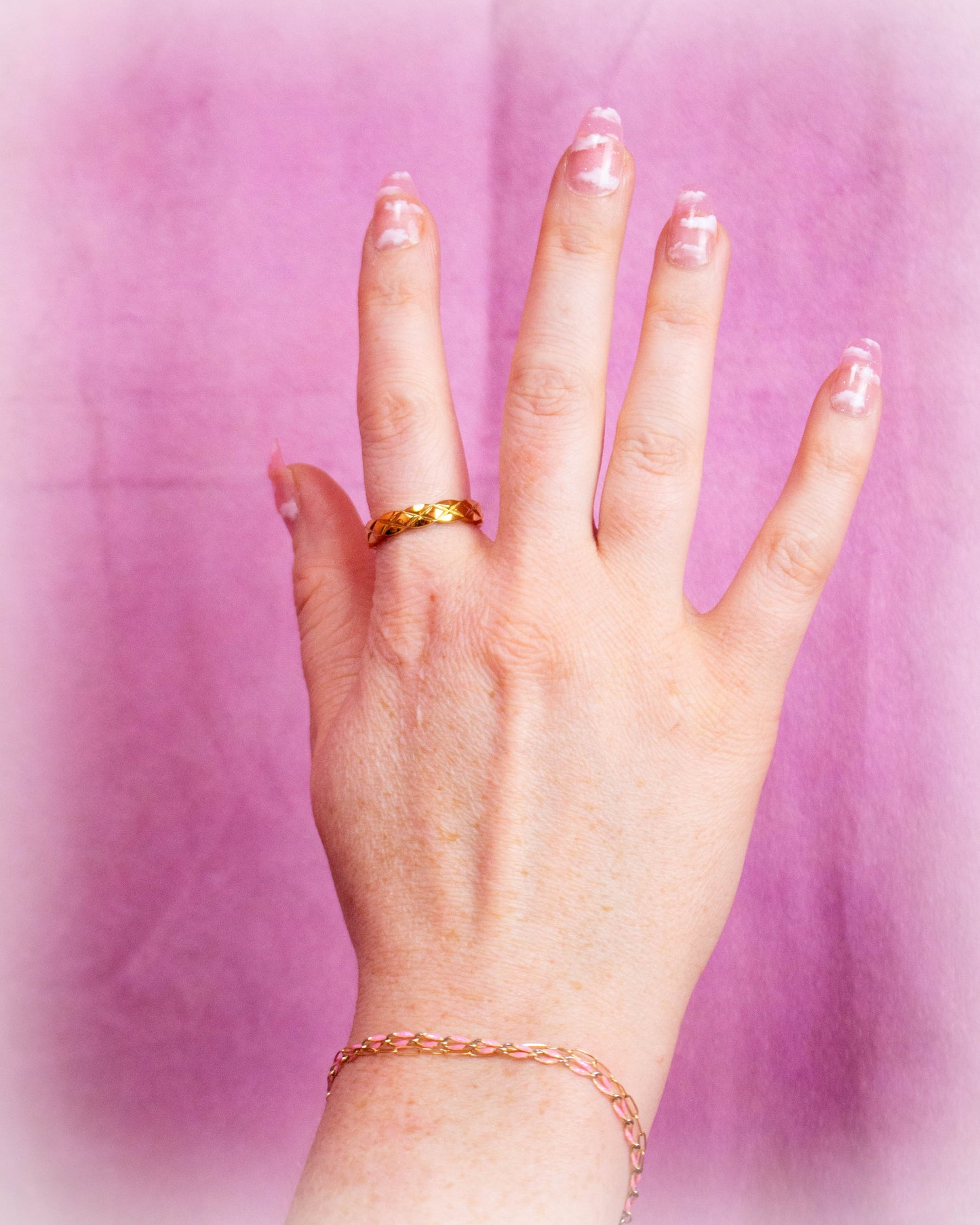 Reaching Out - Scalloped Titanium Ring