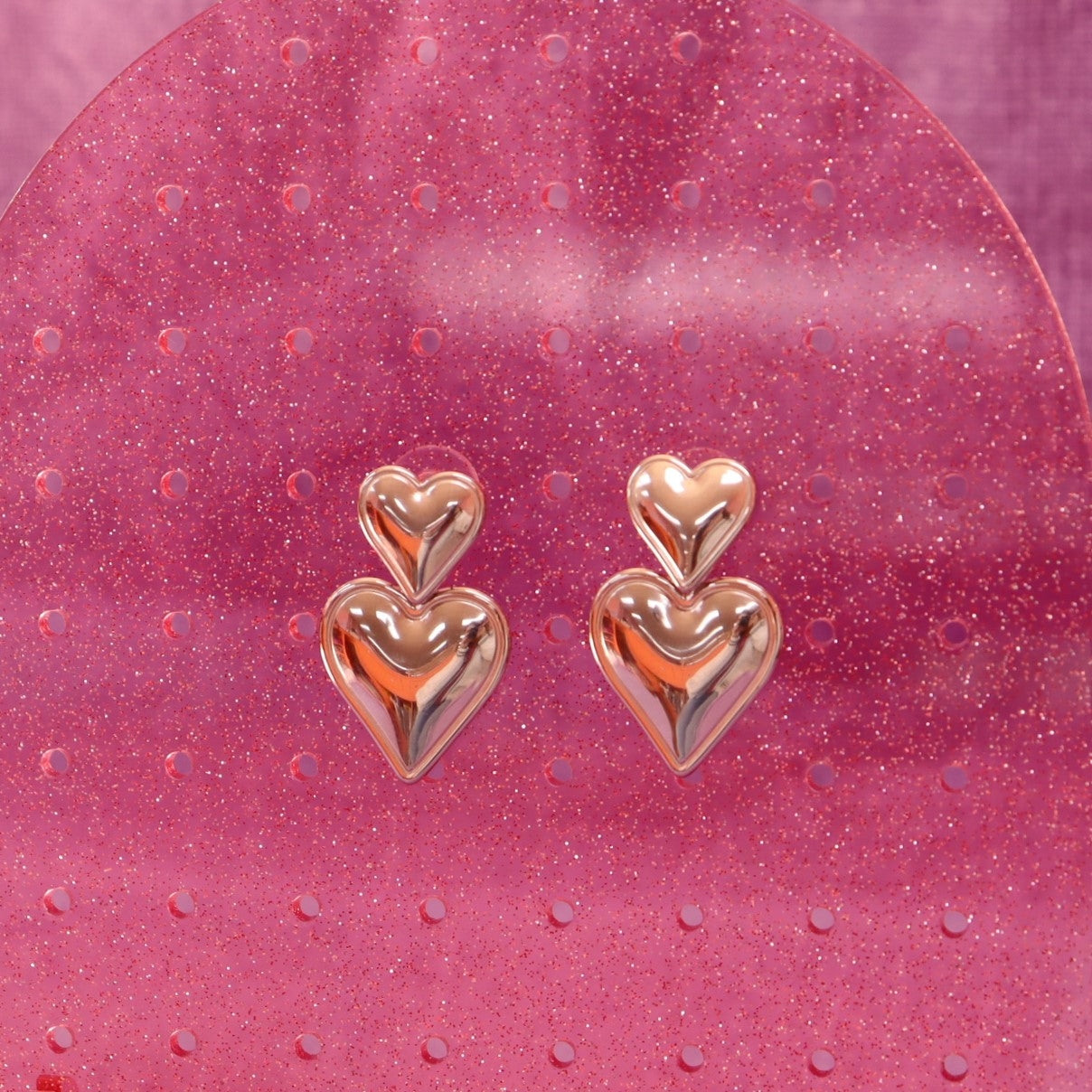 Together Forever- Titanium Heart Earrings