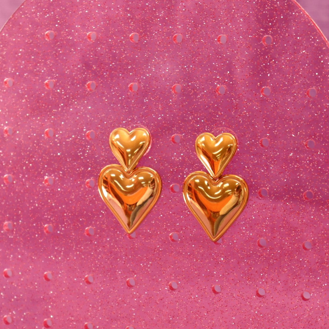 Together Forever- Titanium Heart Earrings