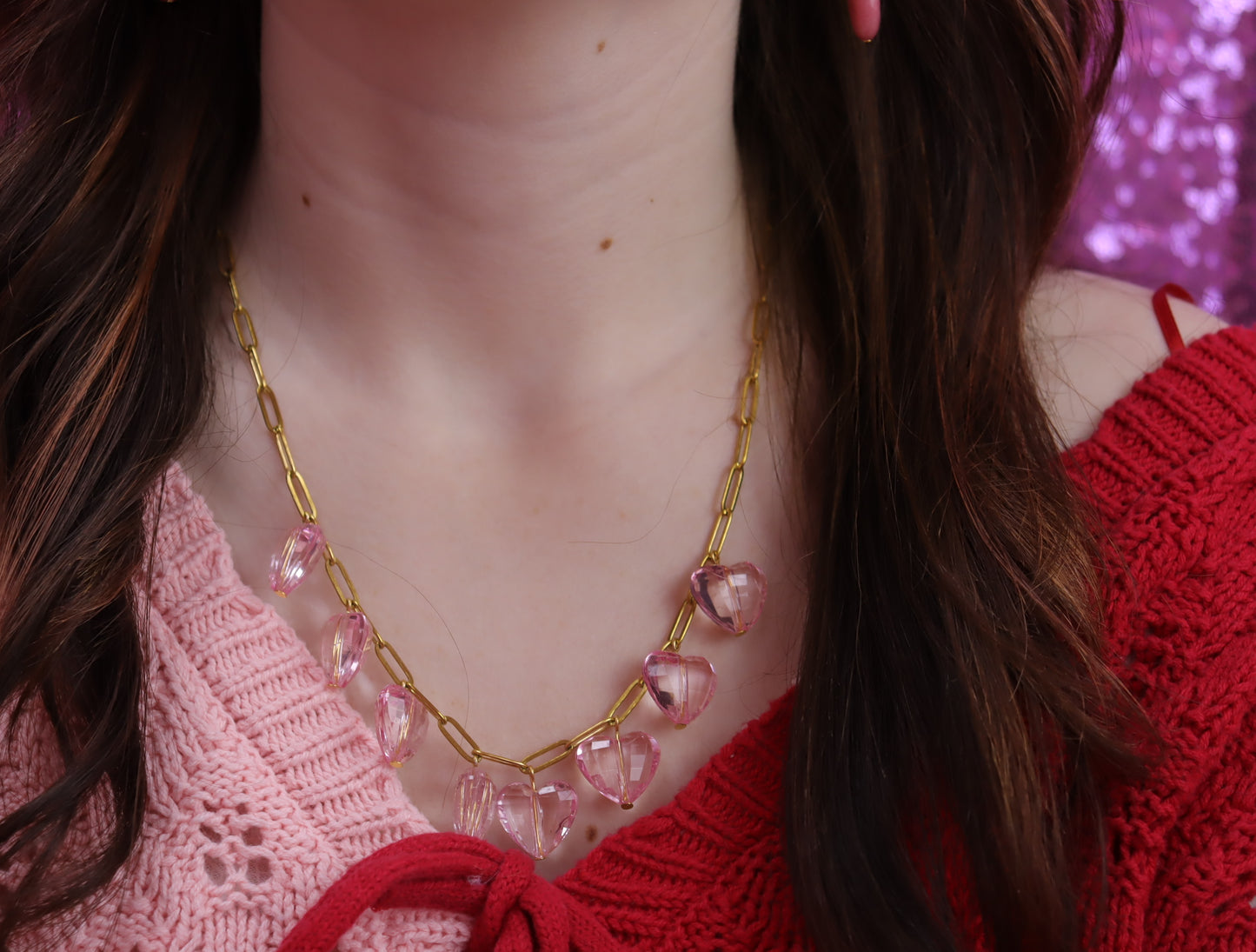 Lover Chunky Heart Statement Titanium Necklace