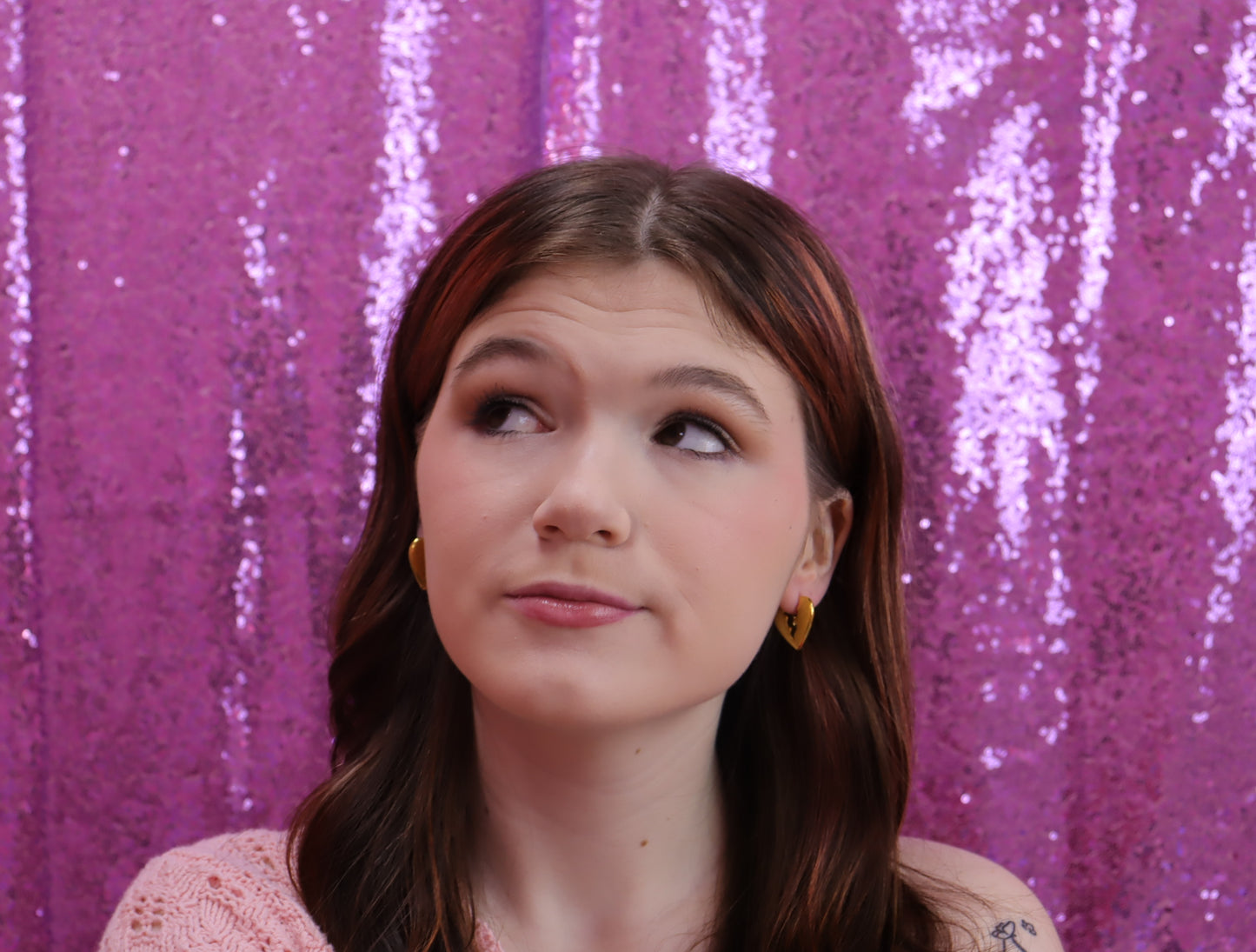 Titanium Heartbreaker Huggie Hoops