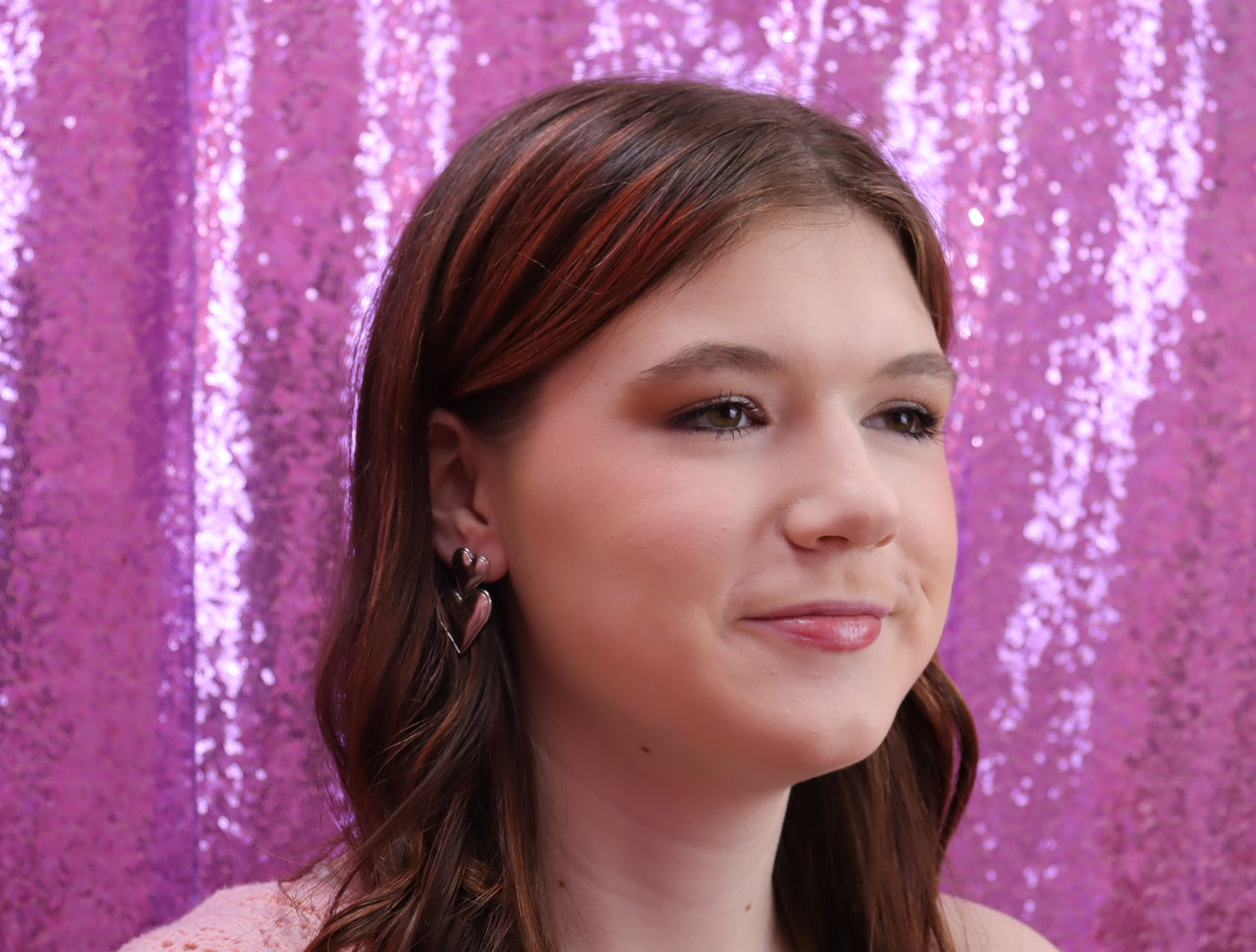 Together Forever- Titanium Heart Earrings