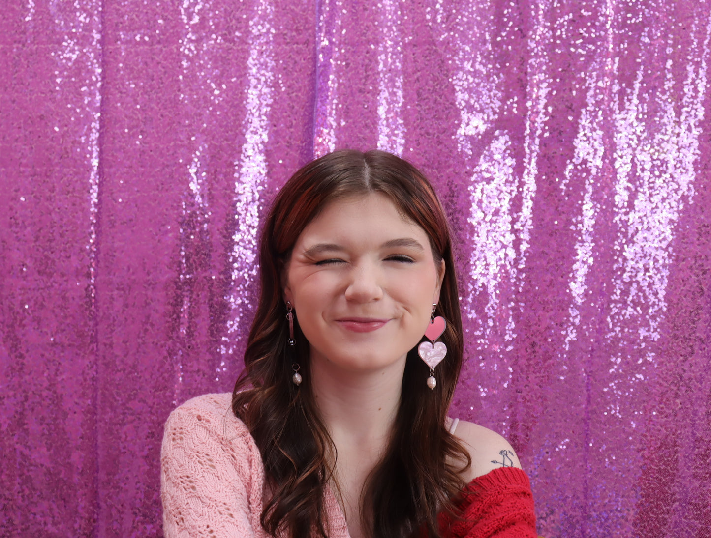 Mismatch Cupid Heart Drop Earrings