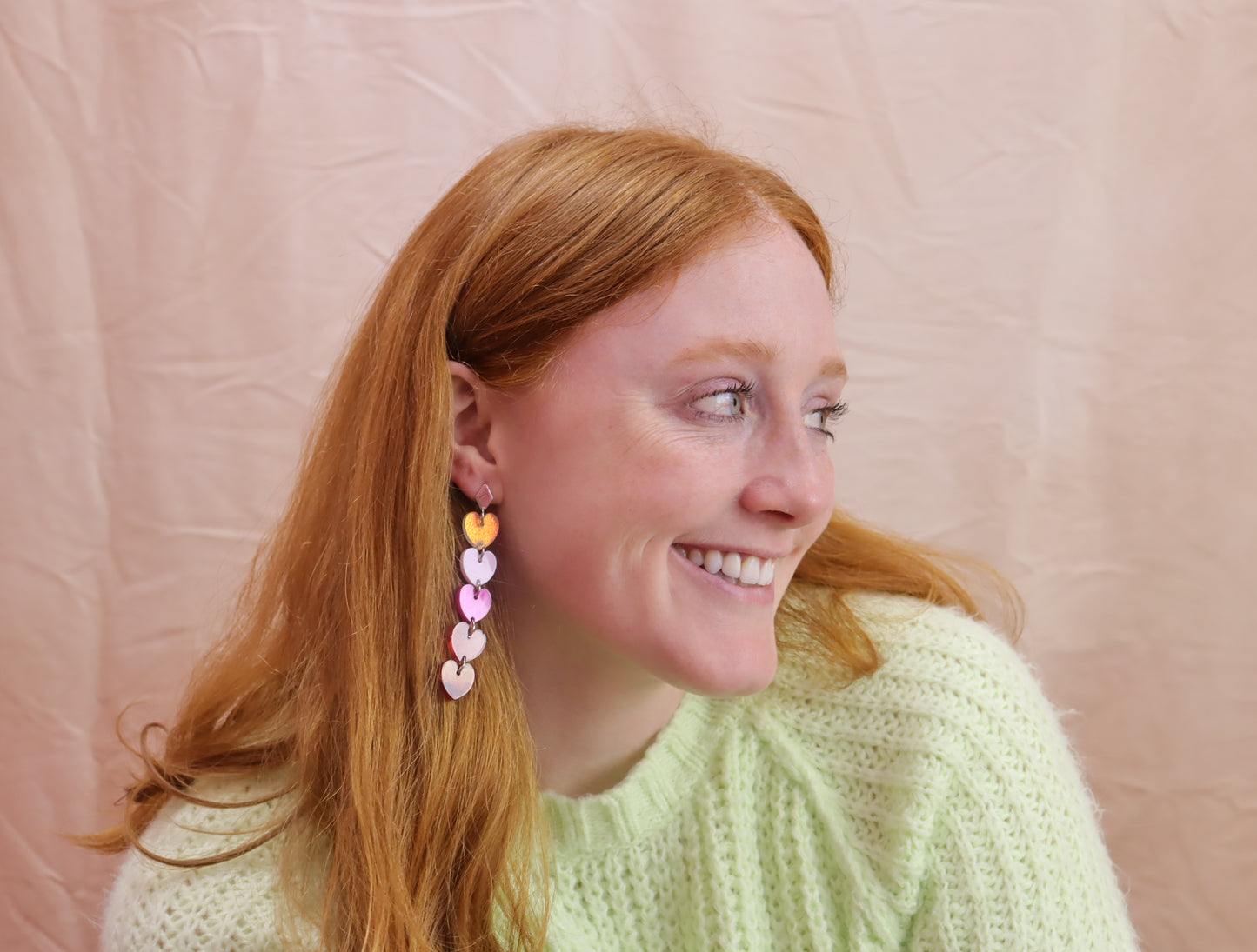 Falling in Love Acrylic Heart Earrings