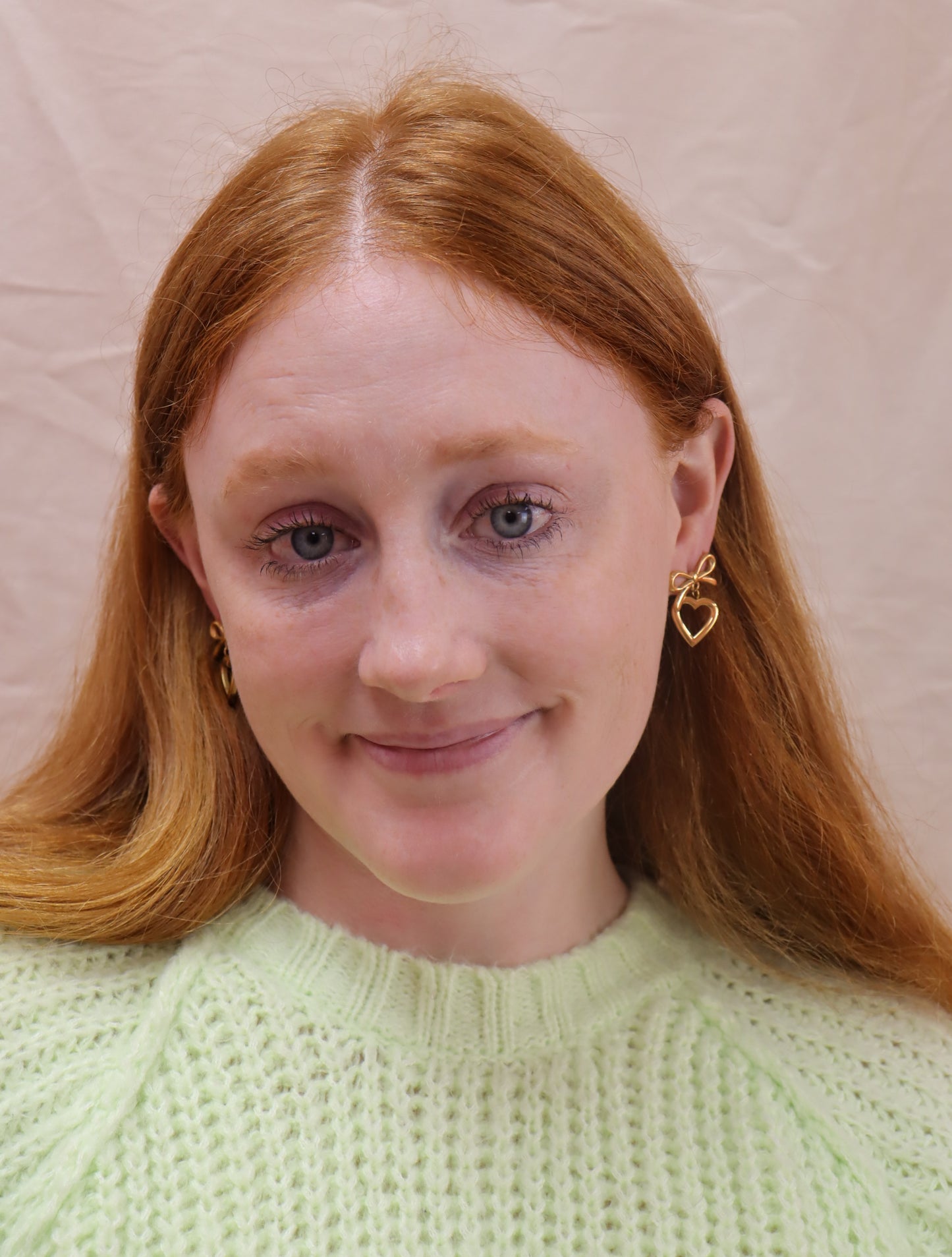 Give You My Heart Titanium Bow Earrings