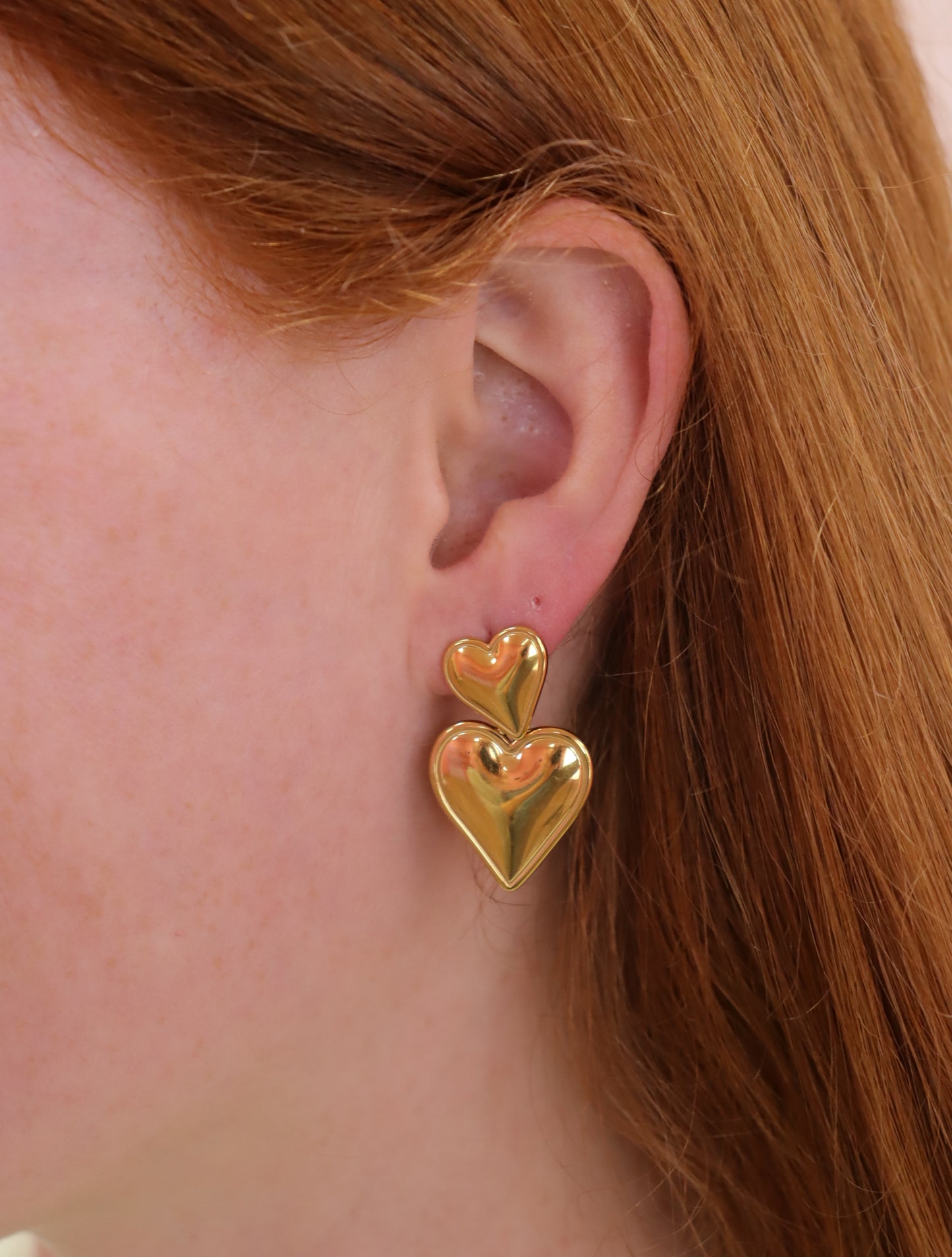 Together Forever- Titanium Heart Earrings