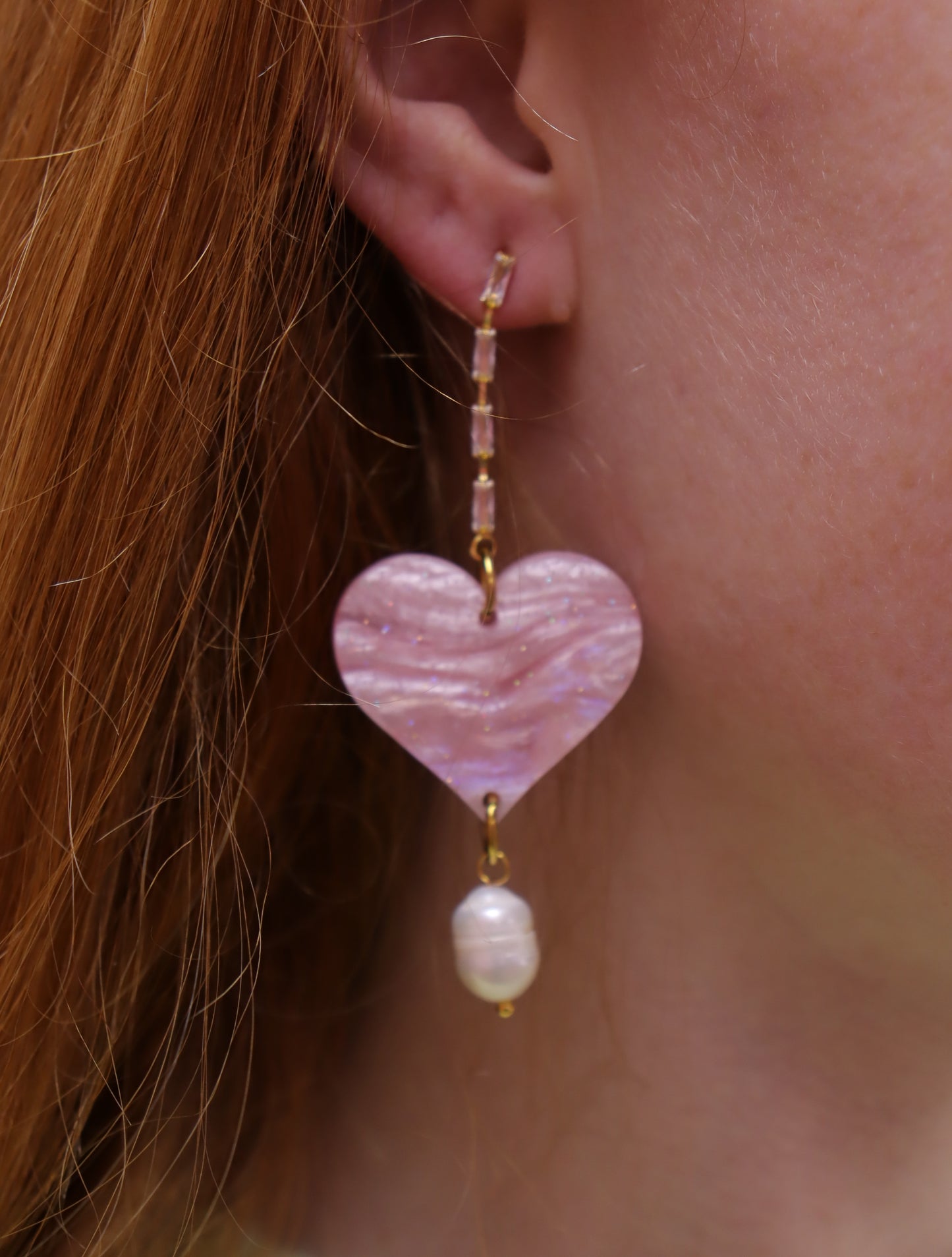 Lovely Heart Drop Earrings
