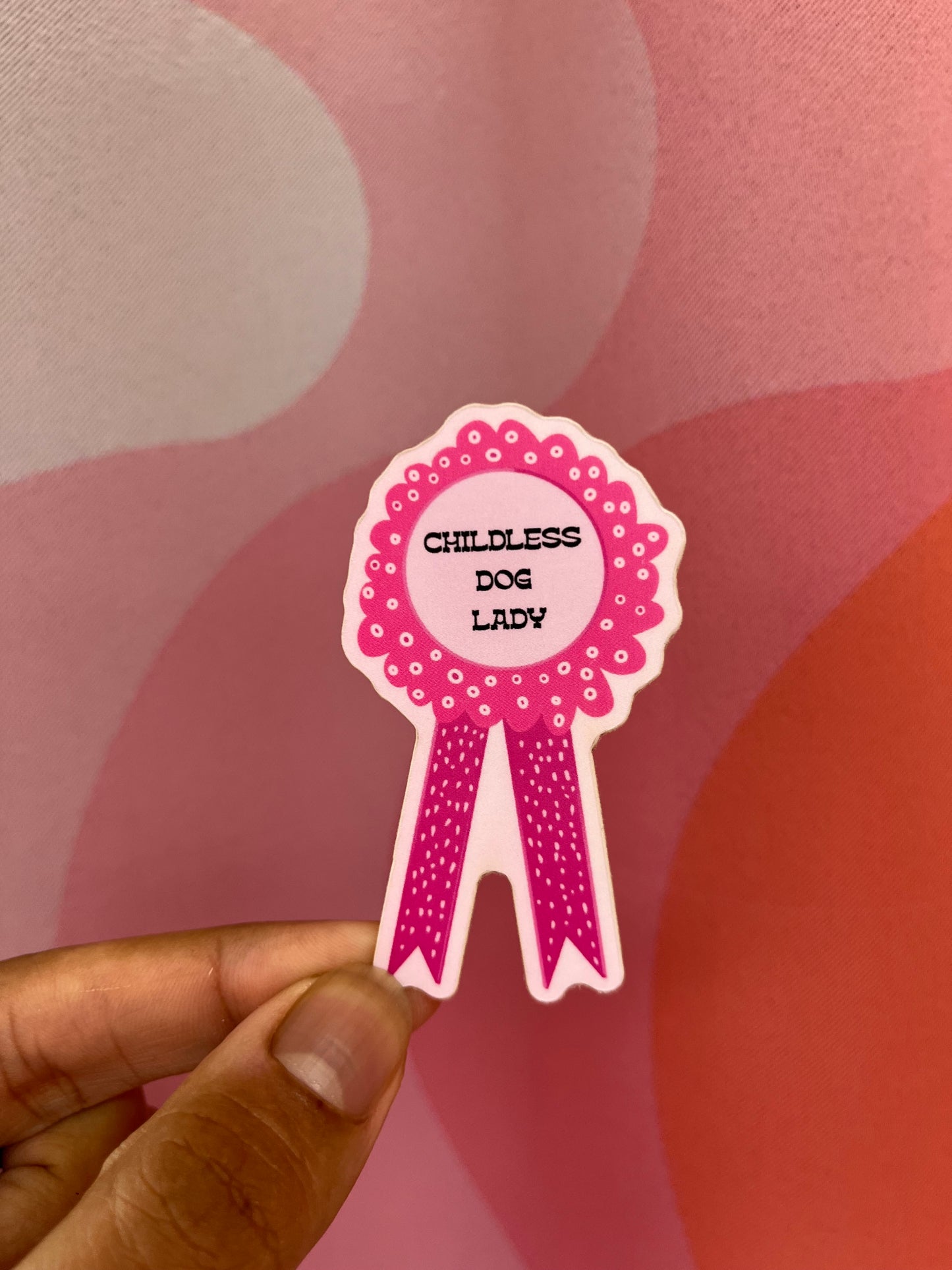 "Childless Dog Lady" Award Vinyl Sticker