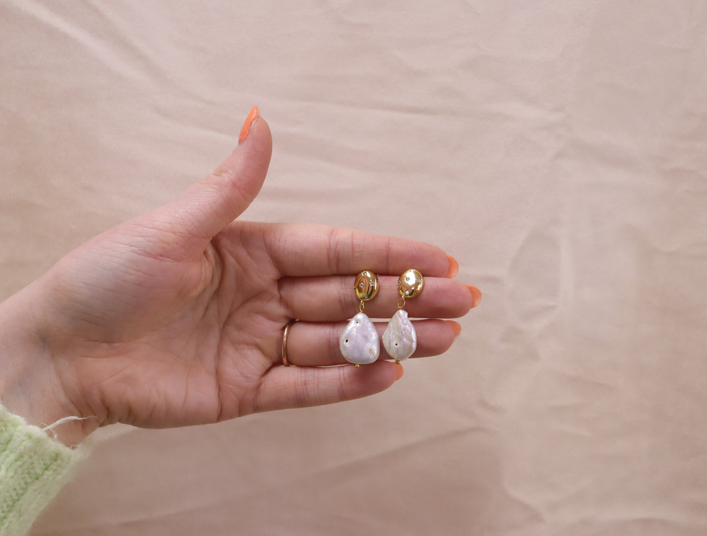 Cupid's Currency - Keshi Pearl Earrings
