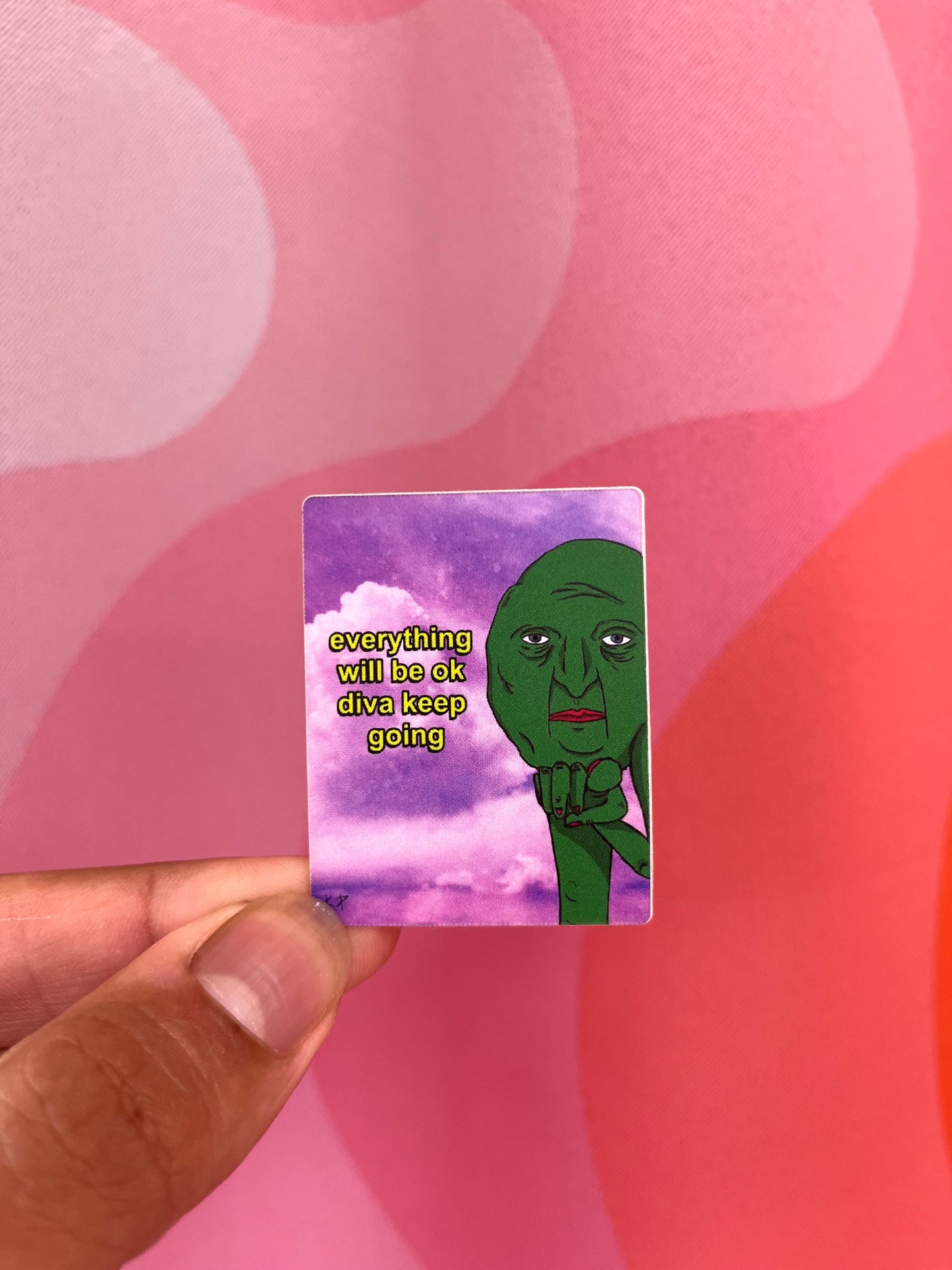 "Everything Will Be OK Diva" Vinyl Sticker
