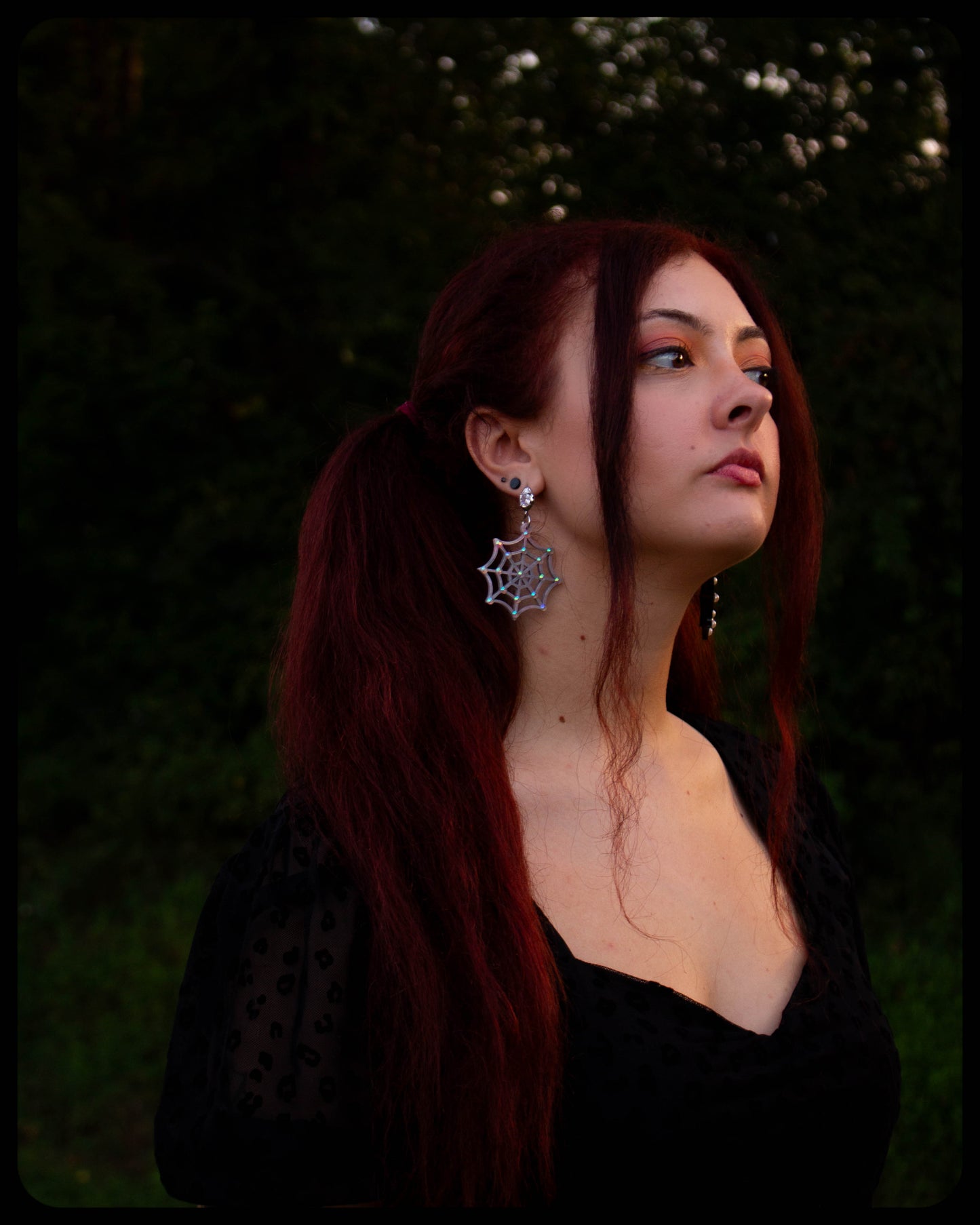 Gem Web Statement Earrings