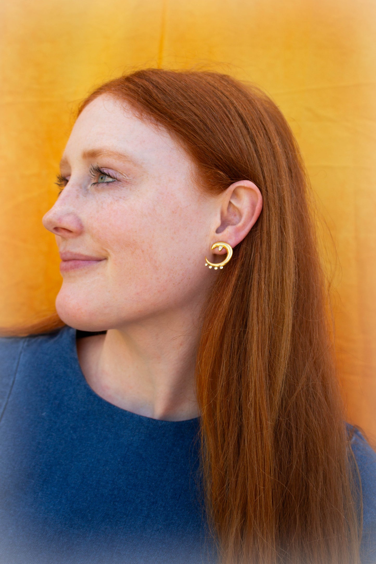 Shimmering Moon Titanium Earrings