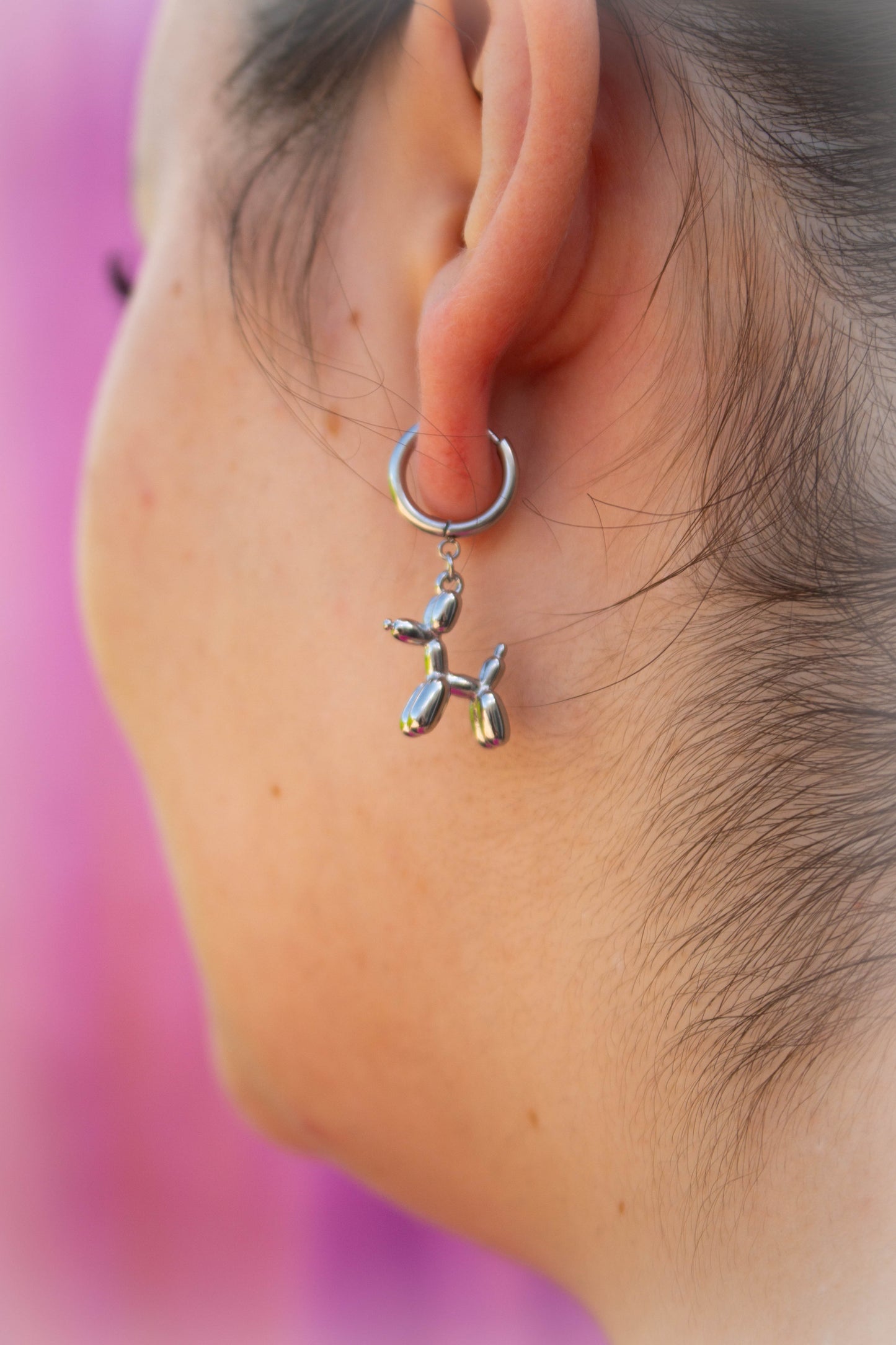 Titanium Balloon Animal Charm Earrings