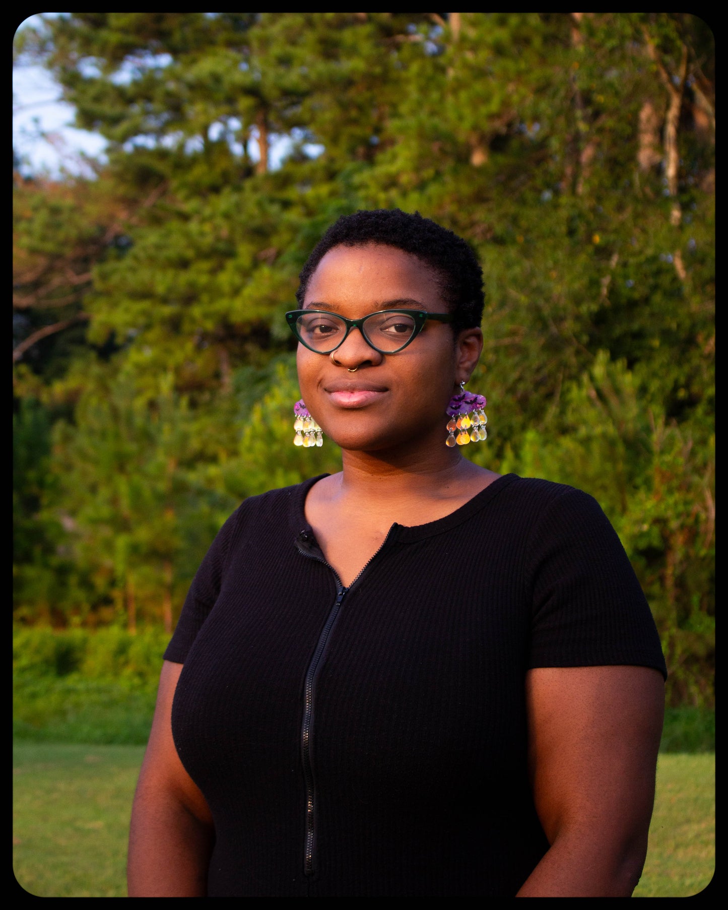 Bats in the Mist - Dangling Raindrop Earrings